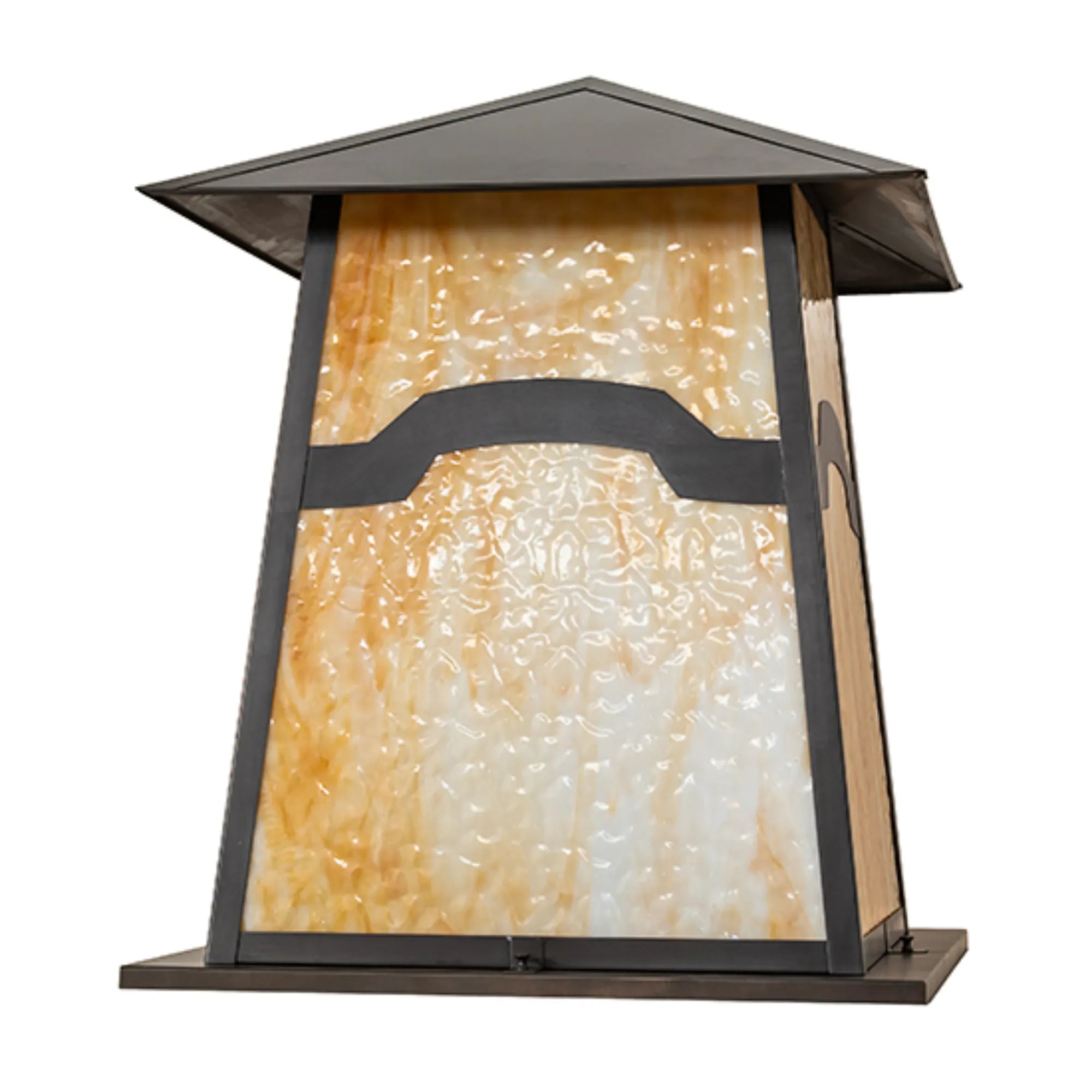 24" Square Stillwater Mountain View Pier Mount – Craftsman Brown – Wet-Rated – Meyda Lighting