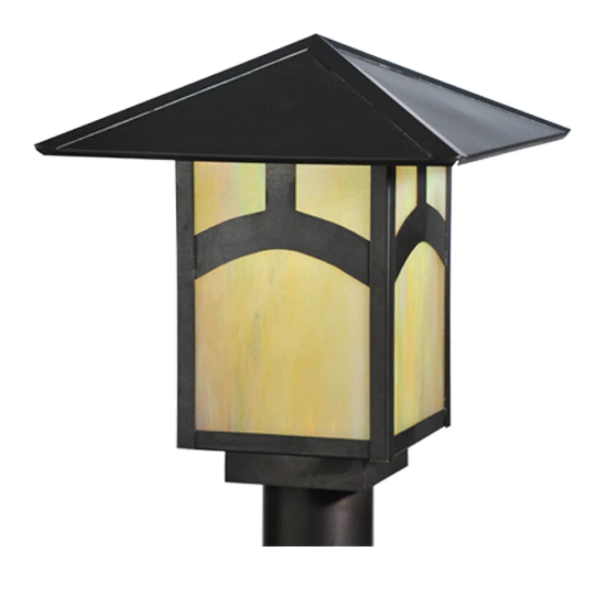 12" Square Seneca Hill Top Post Mount – Craftsman Brown – Meyda Lighting