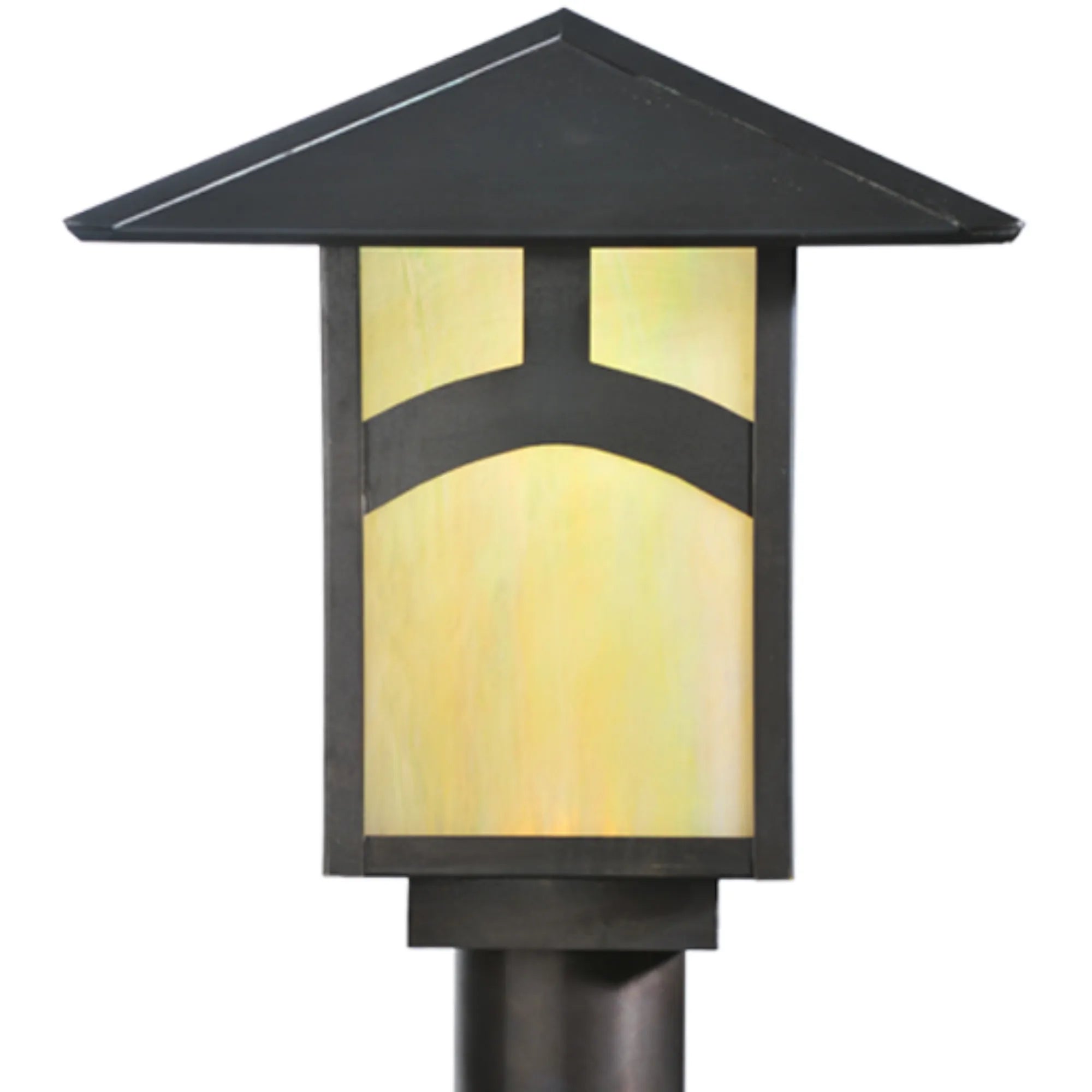 12" Square Seneca Hill Top Post Mount – Craftsman Brown – Meyda Lighting