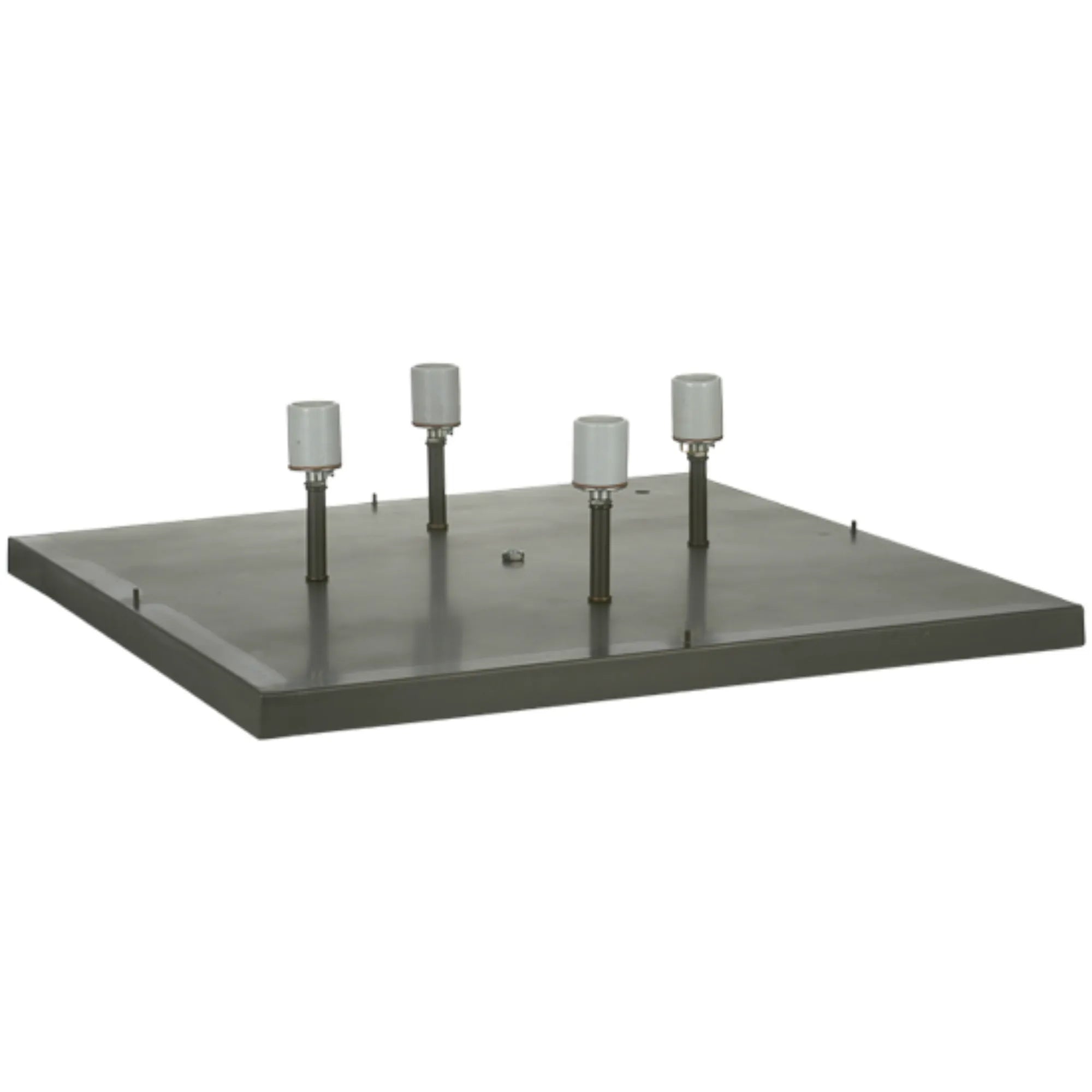 24" Square Stillwater T Mission Pier Mount – Craftsman Brown – Damp-Rated – Meyda Lighting