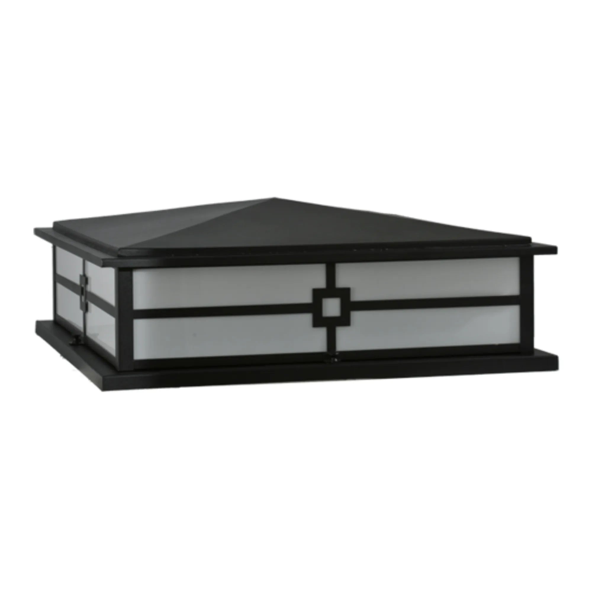 24" Square Seneca Console Pier Mount – Textured Black – Wet-Rated – Meyda Lighting