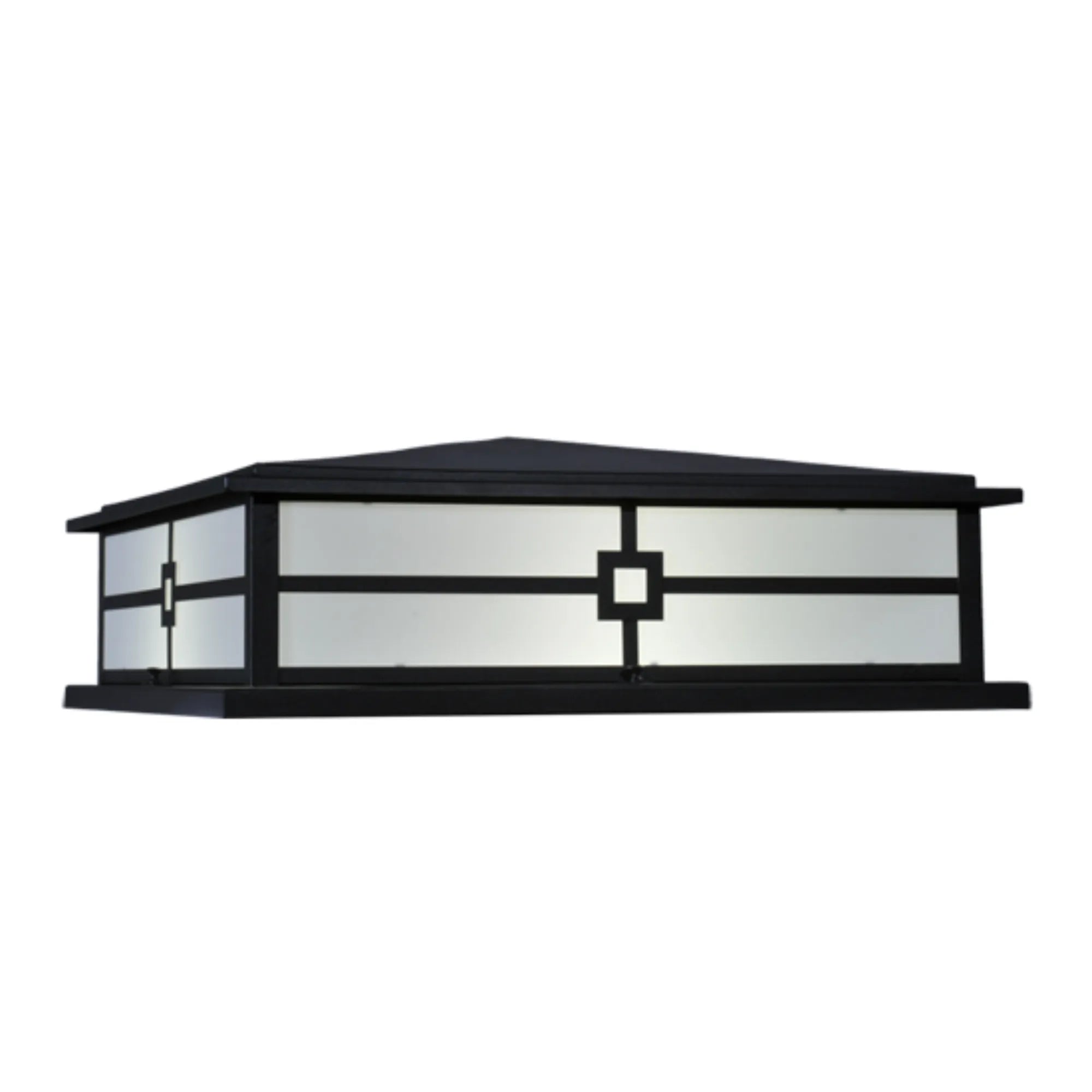 24" Square Seneca Console Pier Mount – Textured Black – Wet-Rated – Meyda Lighting