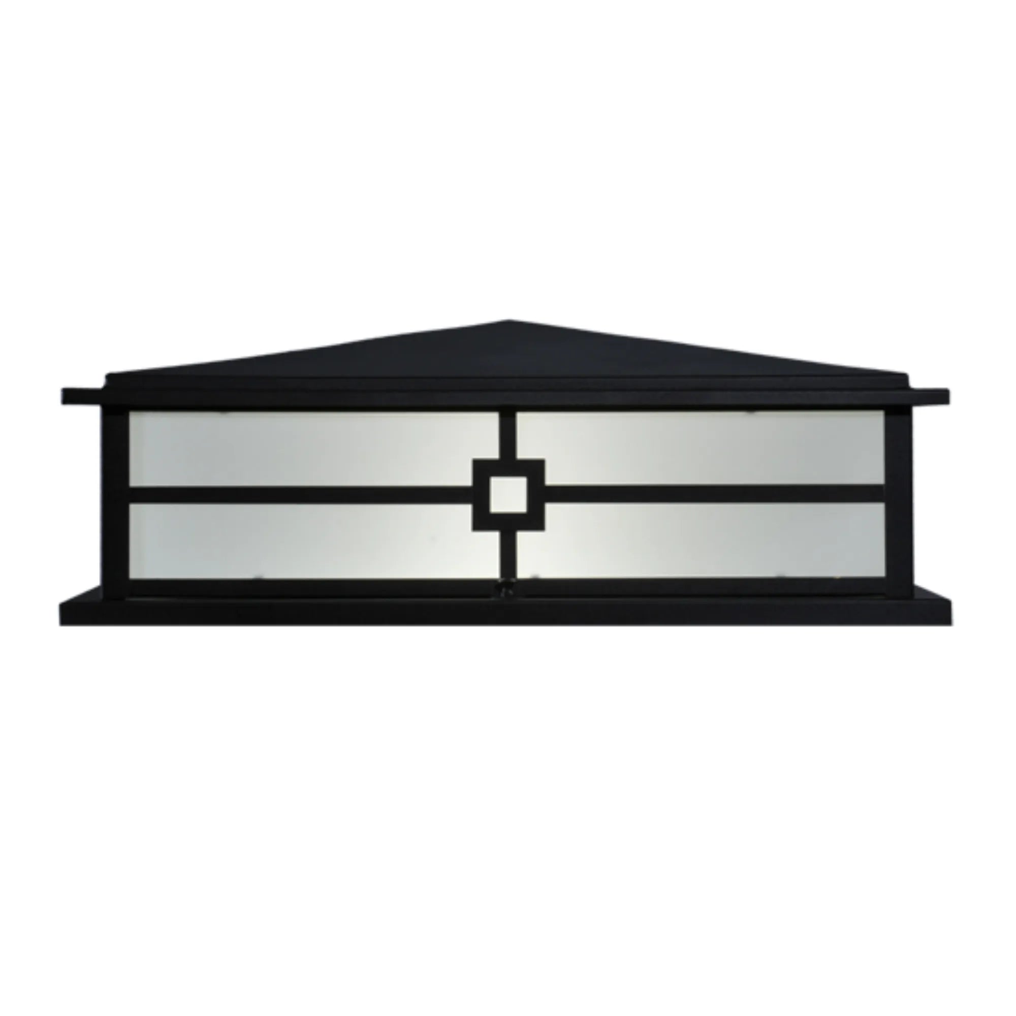 24" Square Seneca Console Pier Mount – Textured Black – Wet-Rated – Meyda Lighting