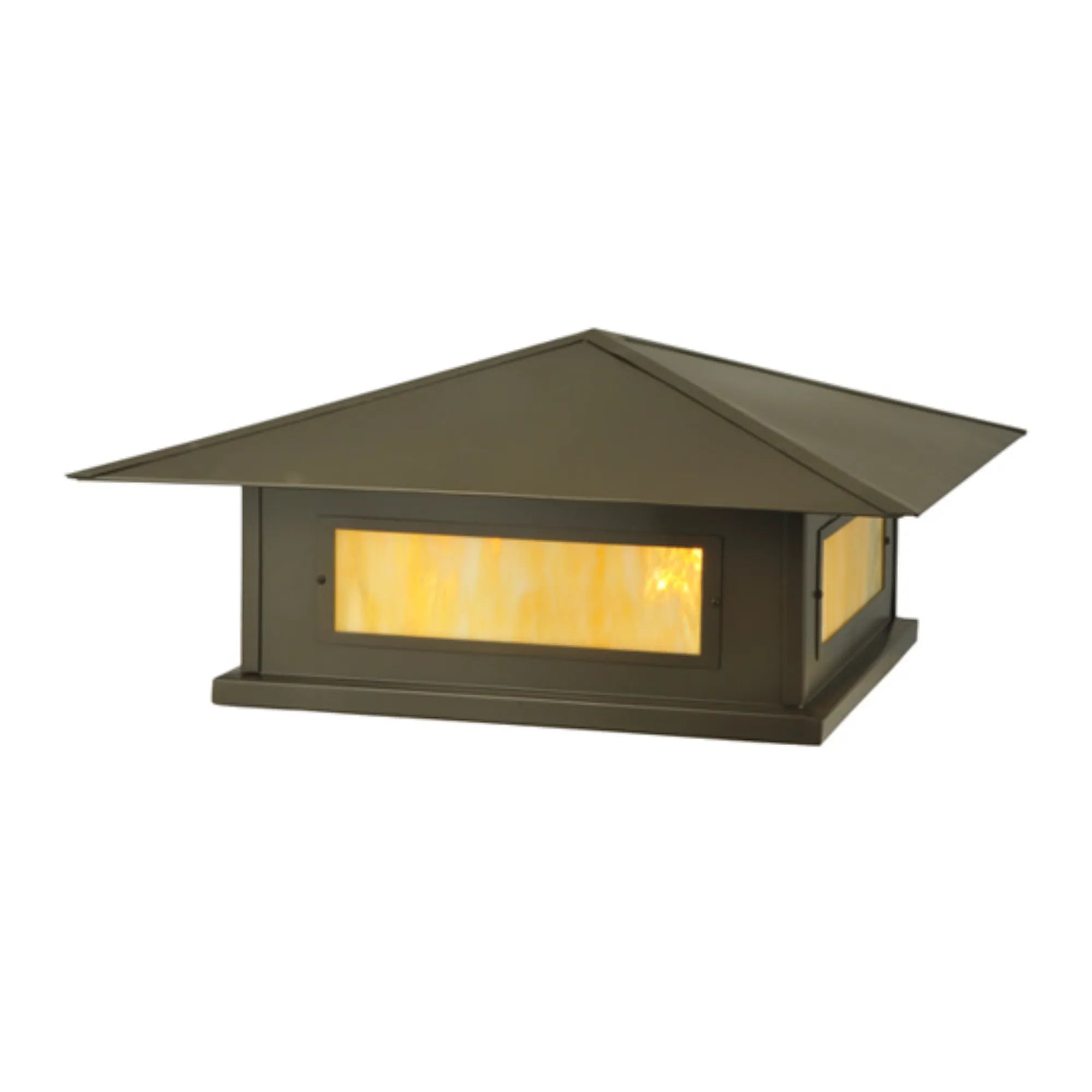 32"Sq Seneca Stepping Stone Pier Mount – Timeless Bronze – Wet-Rated – Meyda Lighting