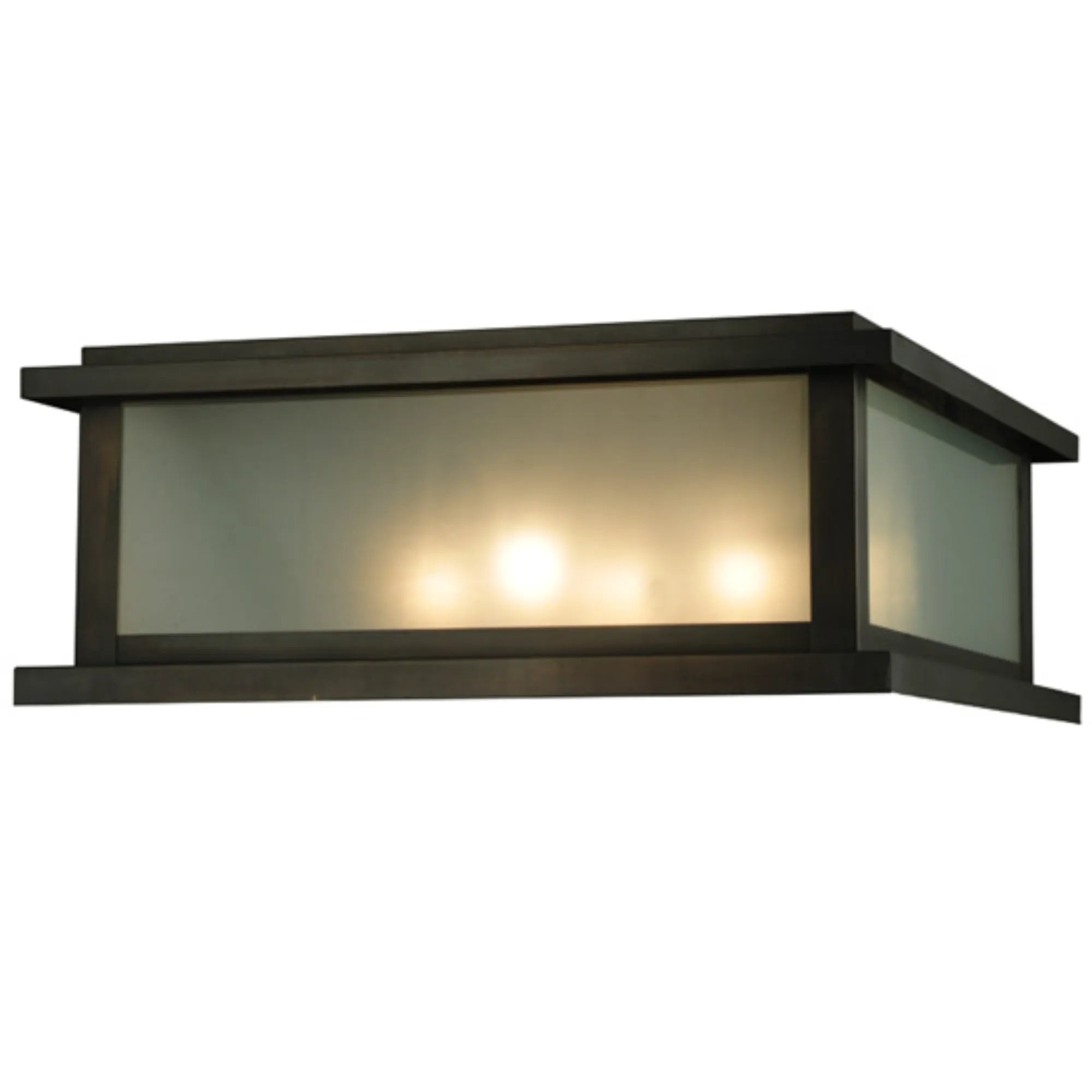 30"Square Mission Prime Pier Mount – (FSB-2) CRAFTSMAN BROWN – Wet-Rated – Meyda Lighting