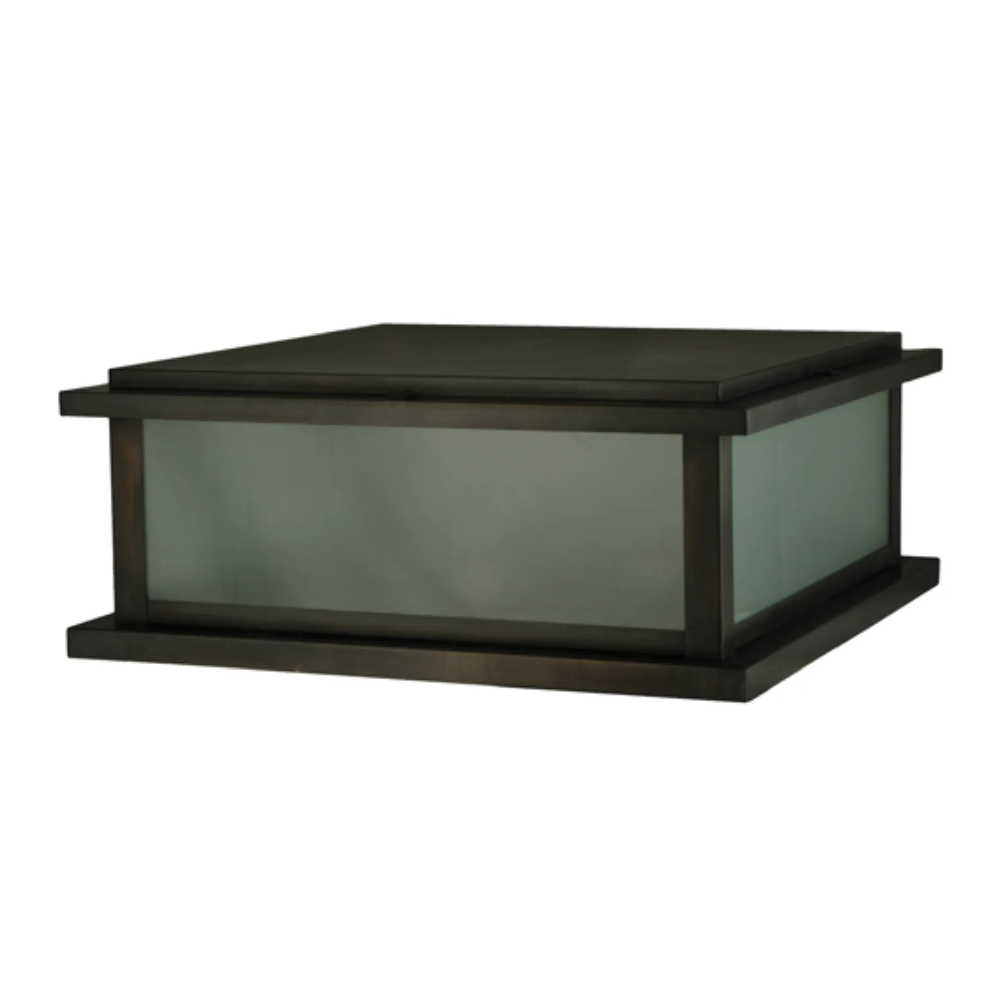 30"Square Mission Prime Pier Mount – (FSB-2) CRAFTSMAN BROWN – Wet-Rated – Meyda Lighting