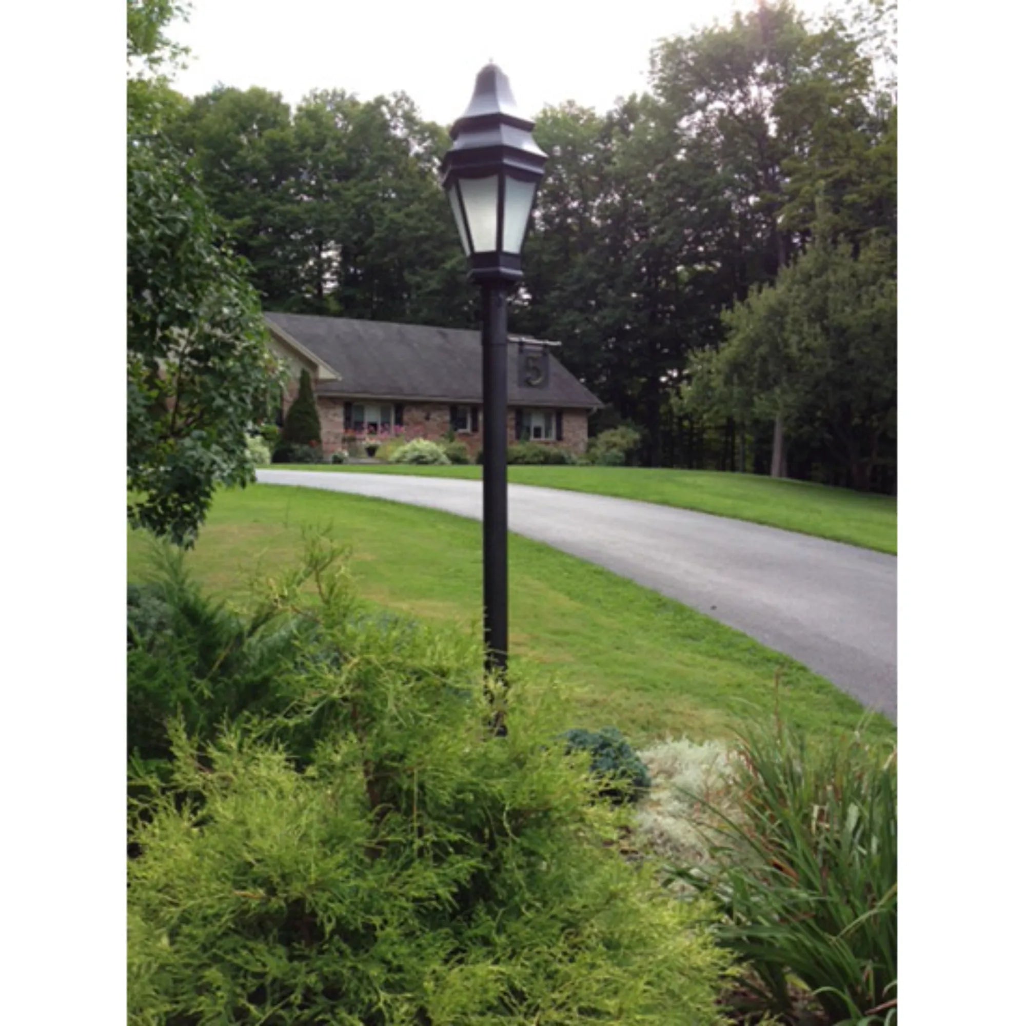 14" Wide Statesboro Street Lamp – Craftsman Brown – Clear Ripple – Wet-Rated – Meyda Lighting