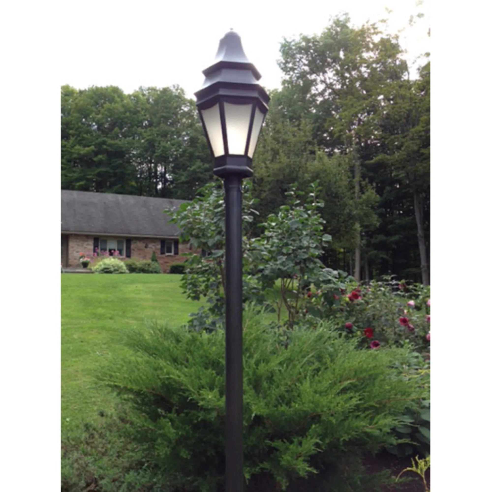 14" Wide Statesboro Street Lamp – Craftsman Brown – Clear Ripple – Wet-Rated – Meyda Lighting
