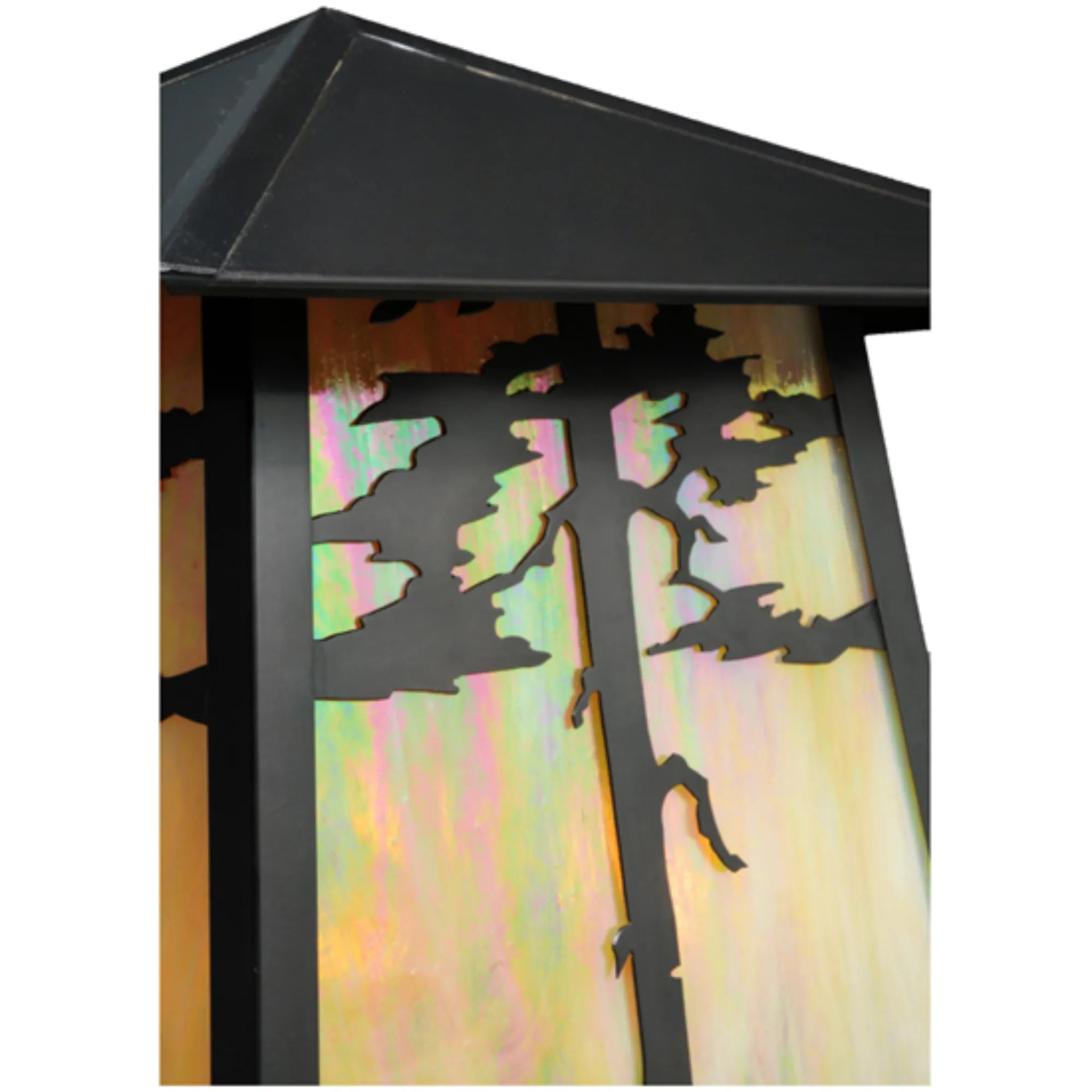 16"Sq Stillwater Tamarack Pier Mount – Craftsman Brown – Wet-Rated – Meyda Lighting