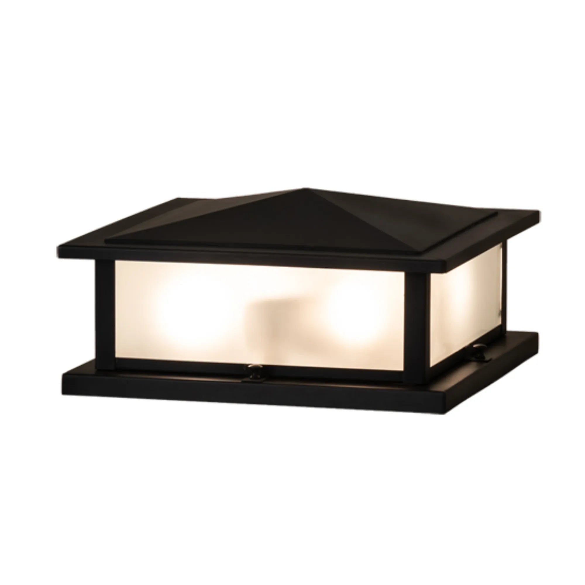 14" Square Seneca Prime Pier Mount – Craftsman Brown – Wet-Rated – Meyda Lighting