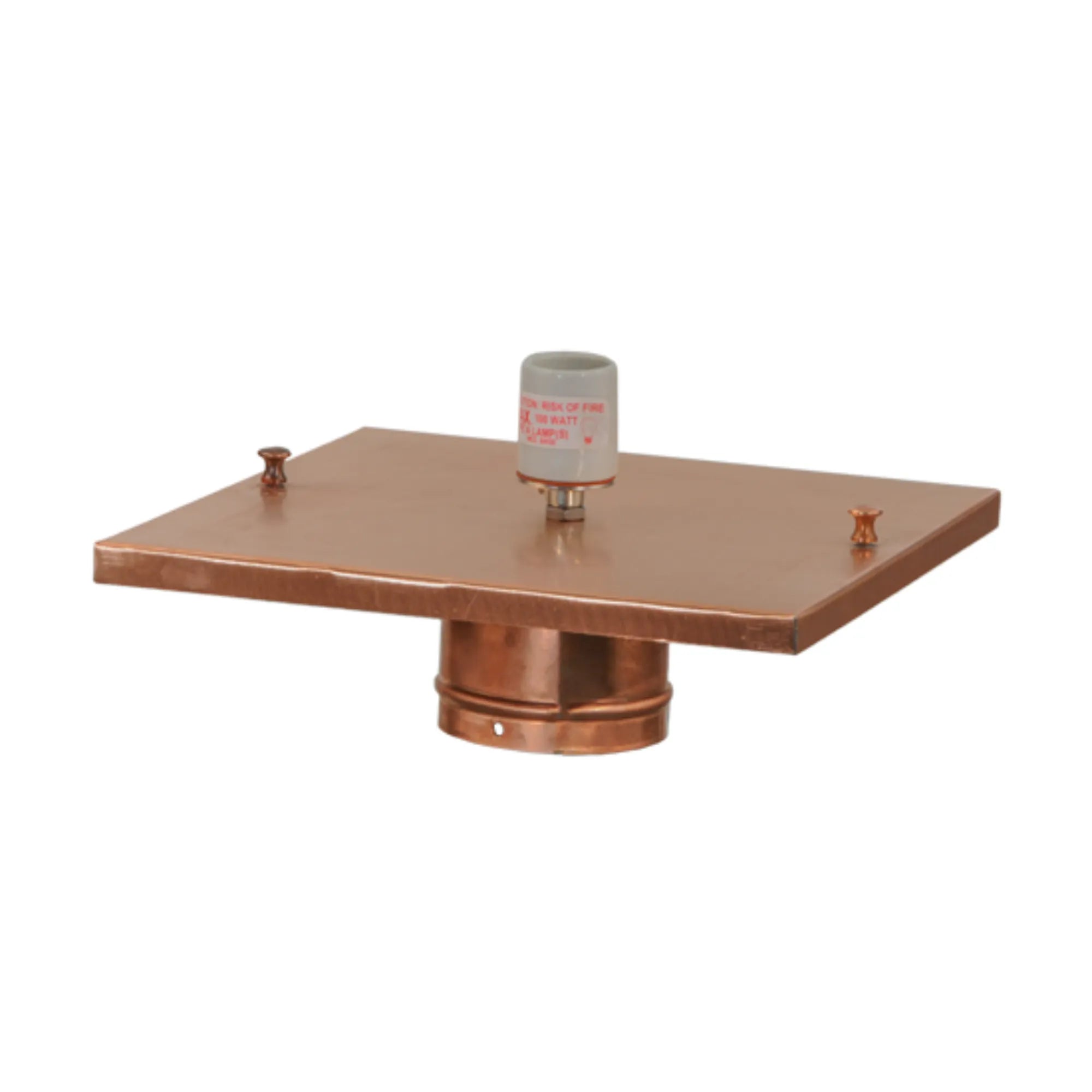 10"Sq Stillwater Double Bar Mission Post Mount – Natural Copper – Wet-Rated – Meyda Lighting