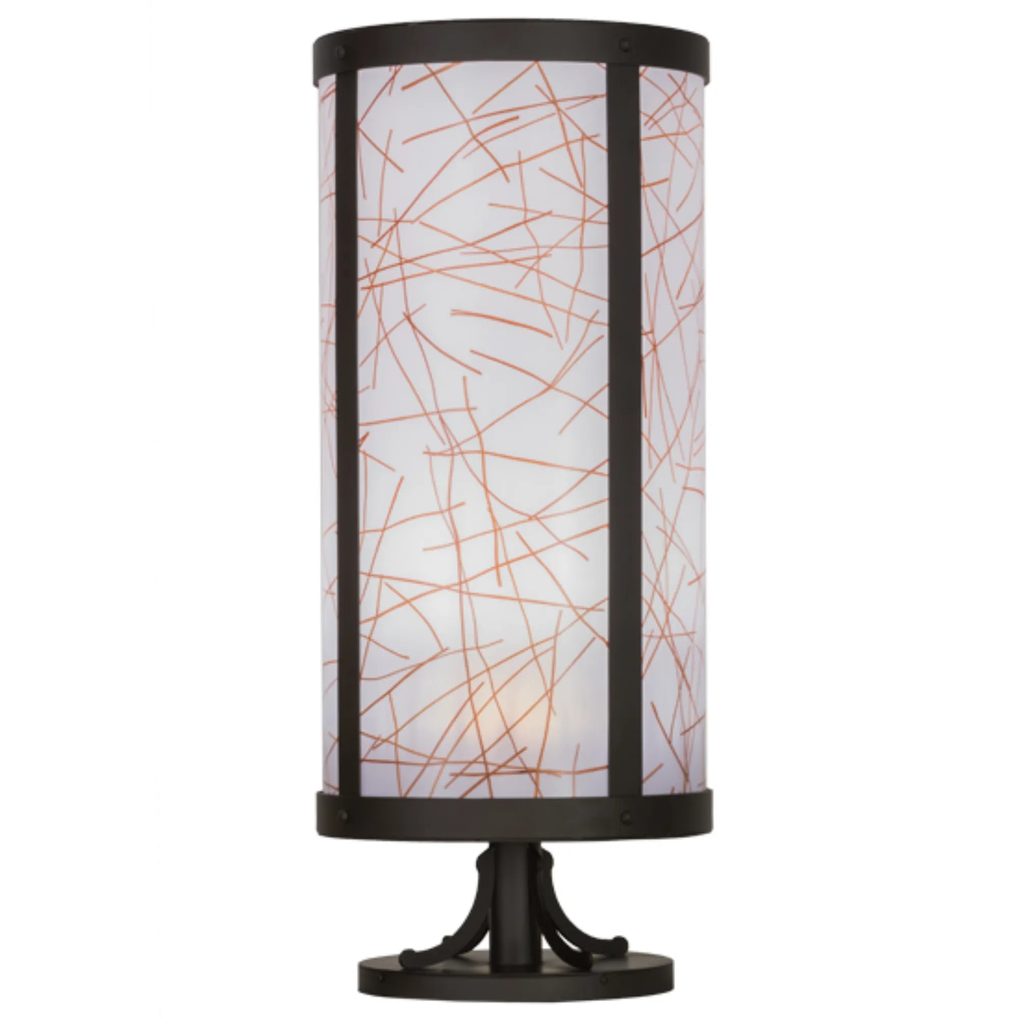 15"W Cilindro Veritas Pier Mount – Oil Rubbed Bronze – Wet-Rated – Meyda Lighting