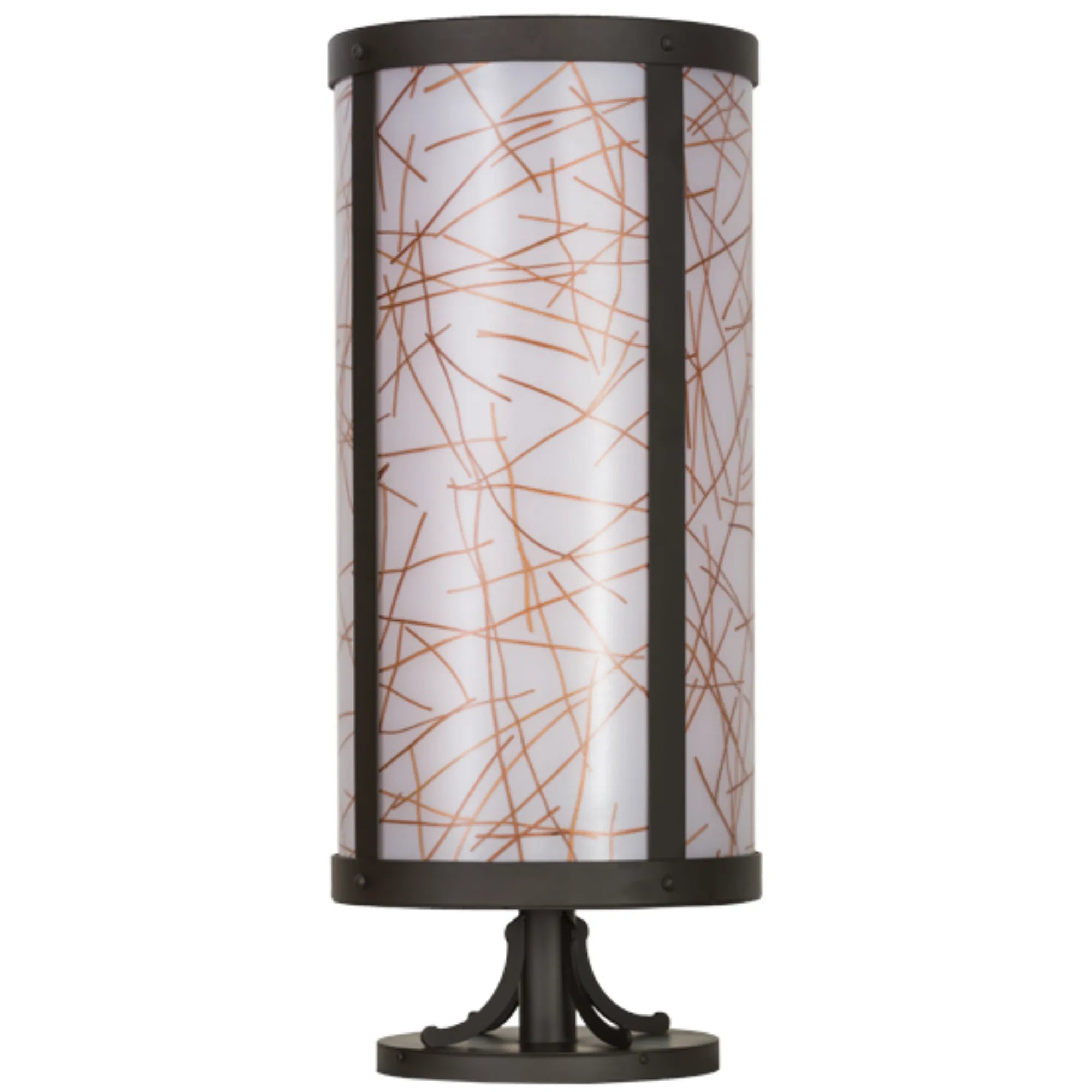 15"W Cilindro Veritas Pier Mount – Oil Rubbed Bronze – Wet-Rated – Meyda Lighting