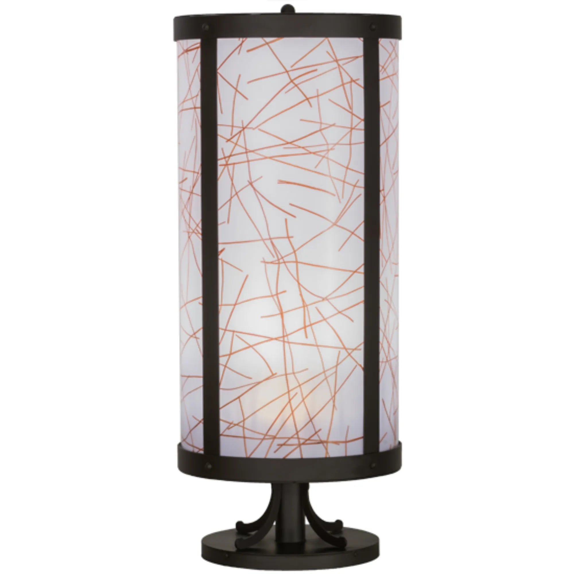 15"W Cilindro Veritas Pier Mount – Oil Rubbed Bronze – Wet-Rated – Meyda Lighting