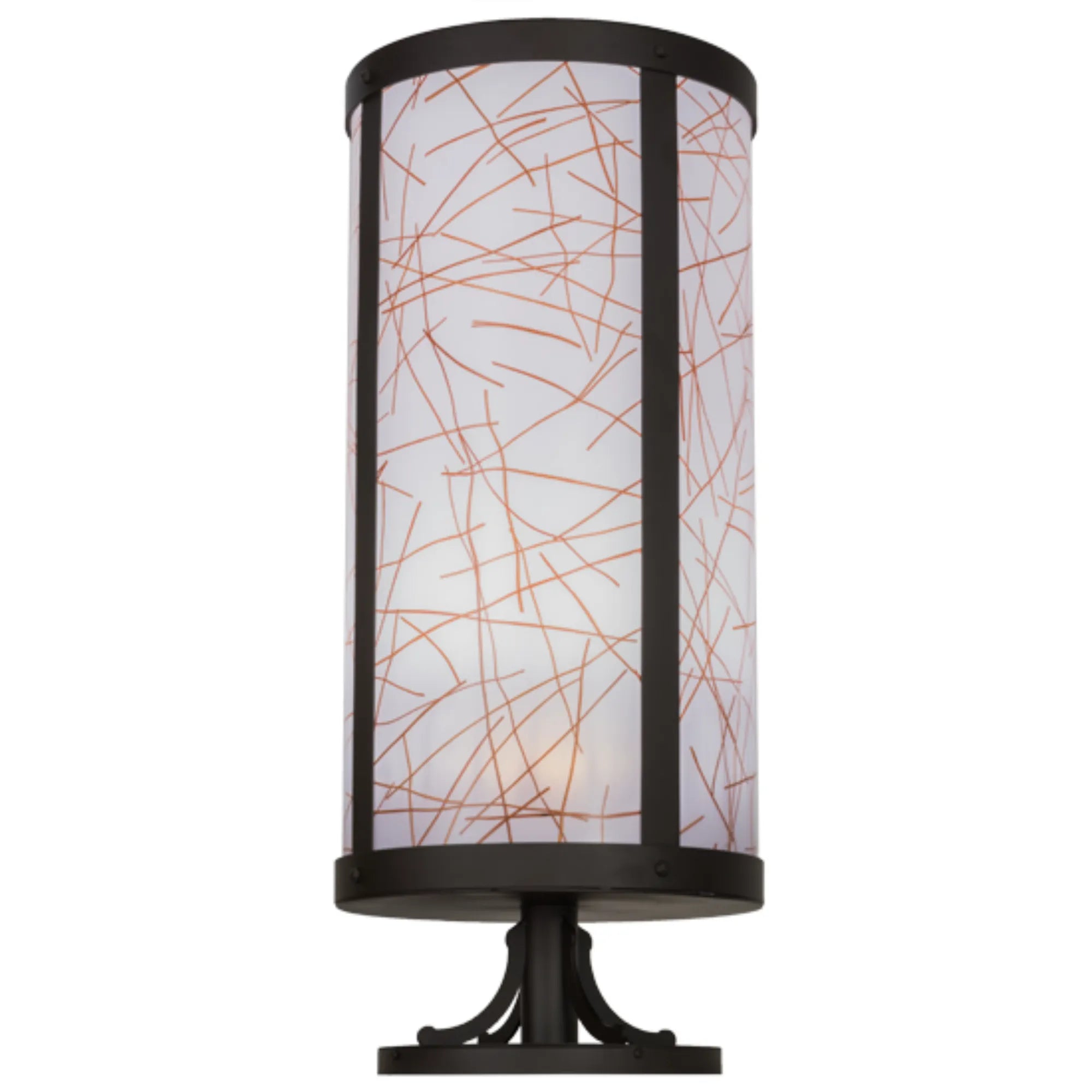 15"W Cilindro Veritas Pier Mount – Oil Rubbed Bronze – Wet-Rated – Meyda Lighting
