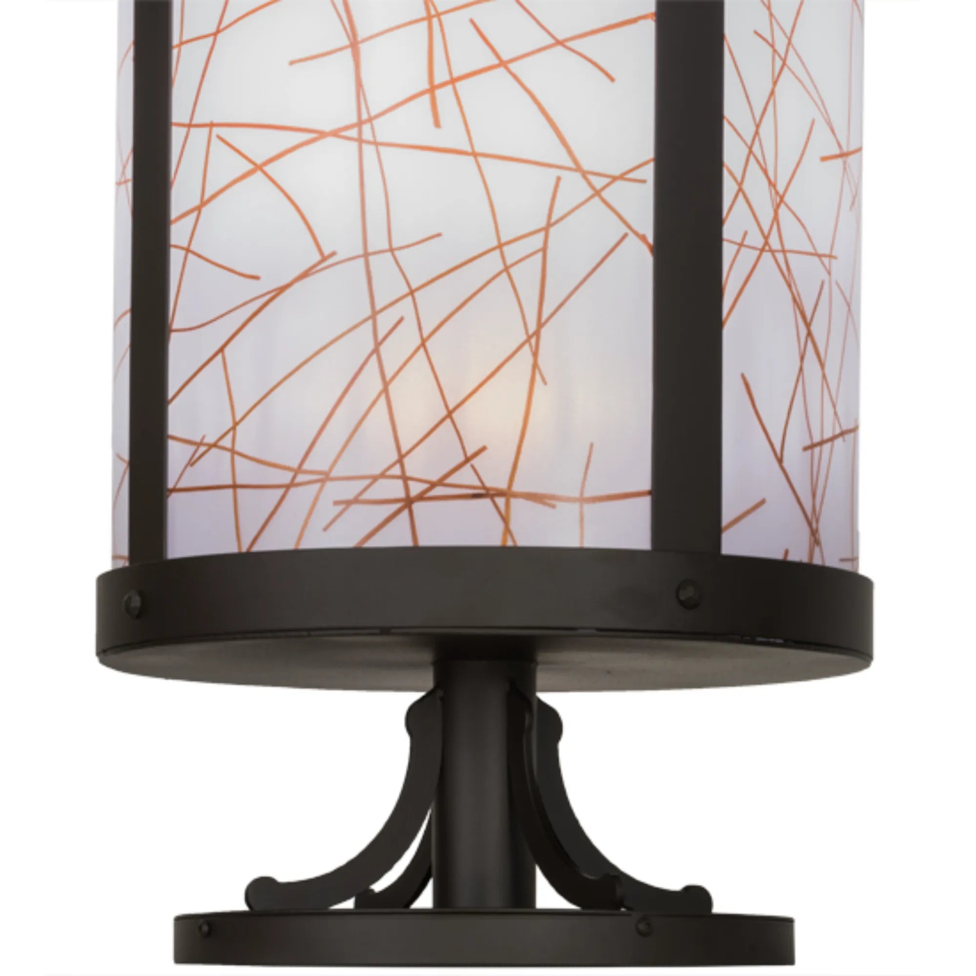 15"W Cilindro Veritas Pier Mount – Oil Rubbed Bronze – Wet-Rated – Meyda Lighting
