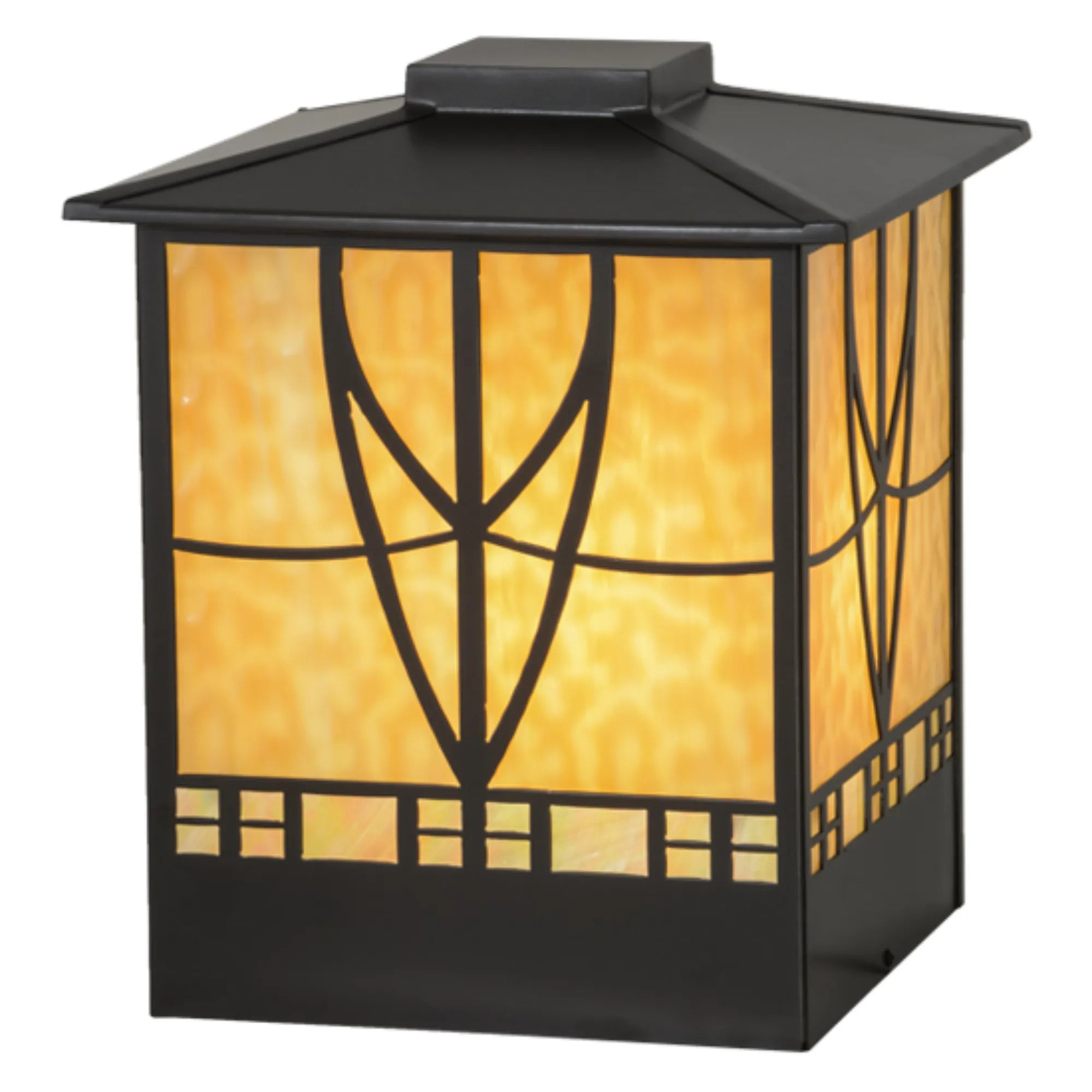 14"Sq Scottsdale Mission Pier Mount – Timeless Bronze – Wet-Rated – Meyda Lighting