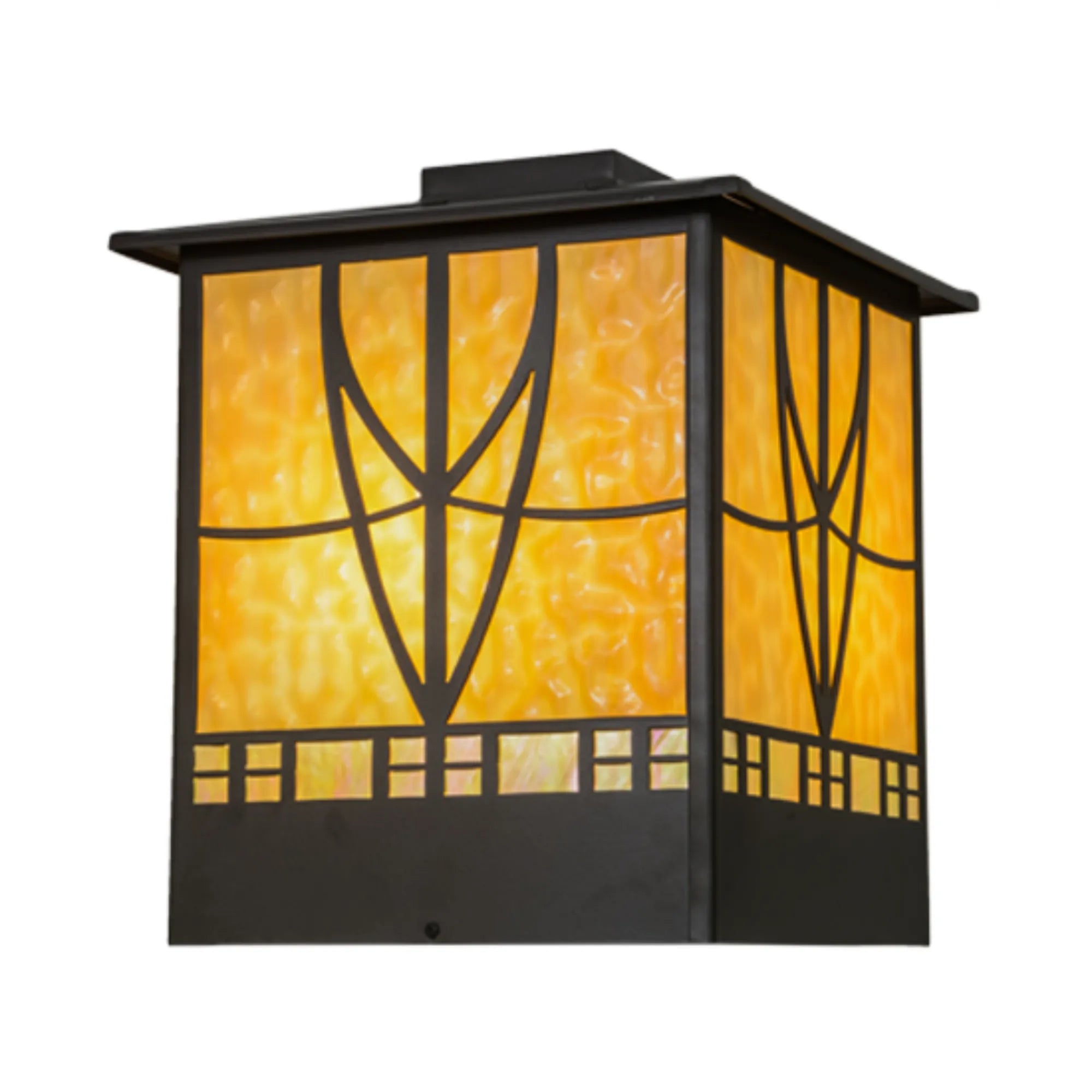 14"Sq Scottsdale Mission Pier Mount – Timeless Bronze – Wet-Rated – Meyda Lighting