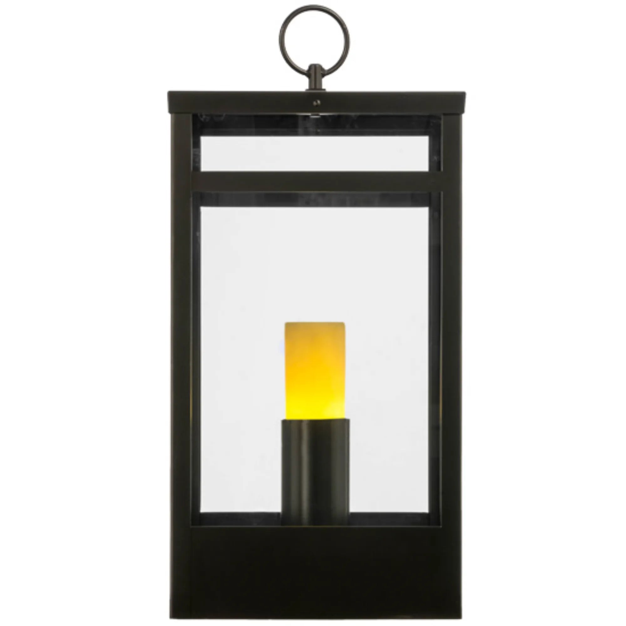 14"Sq Quadrato Campbell Pier Mount – Oil Rubbed Bronze – Clear Glass – Wet-Rated – Meyda Lighting
