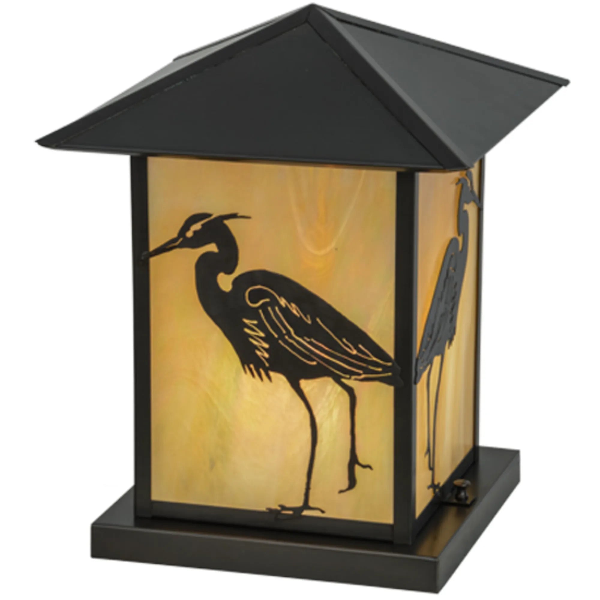 12" Square Seneca Heron Pier Mount – Craftsman Brown – Wet-Rated – Meyda Lighting