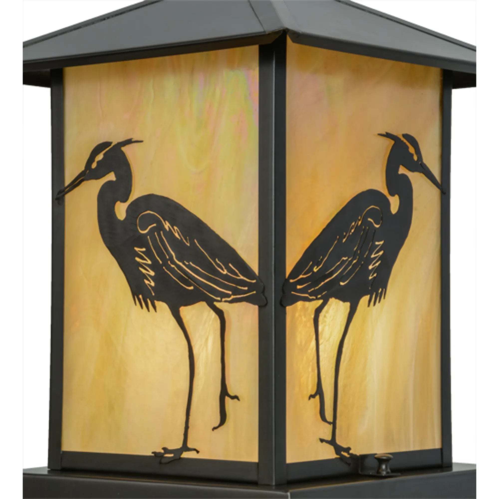 12" Square Seneca Heron Pier Mount – Craftsman Brown – Wet-Rated – Meyda Lighting
