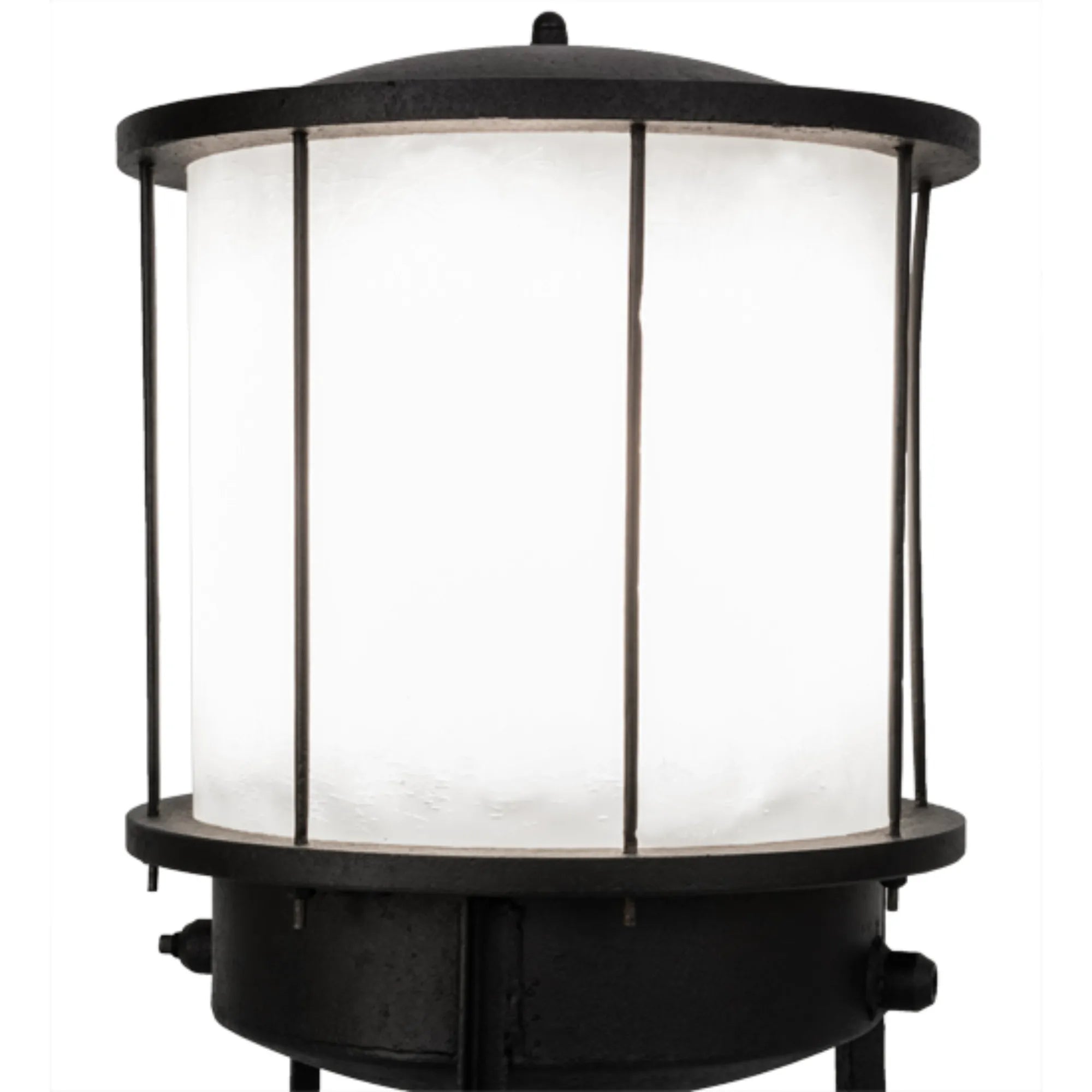 15" Wide Lighthouse Pier Mount – Black – White – Wet-Rated – Meyda Lighting