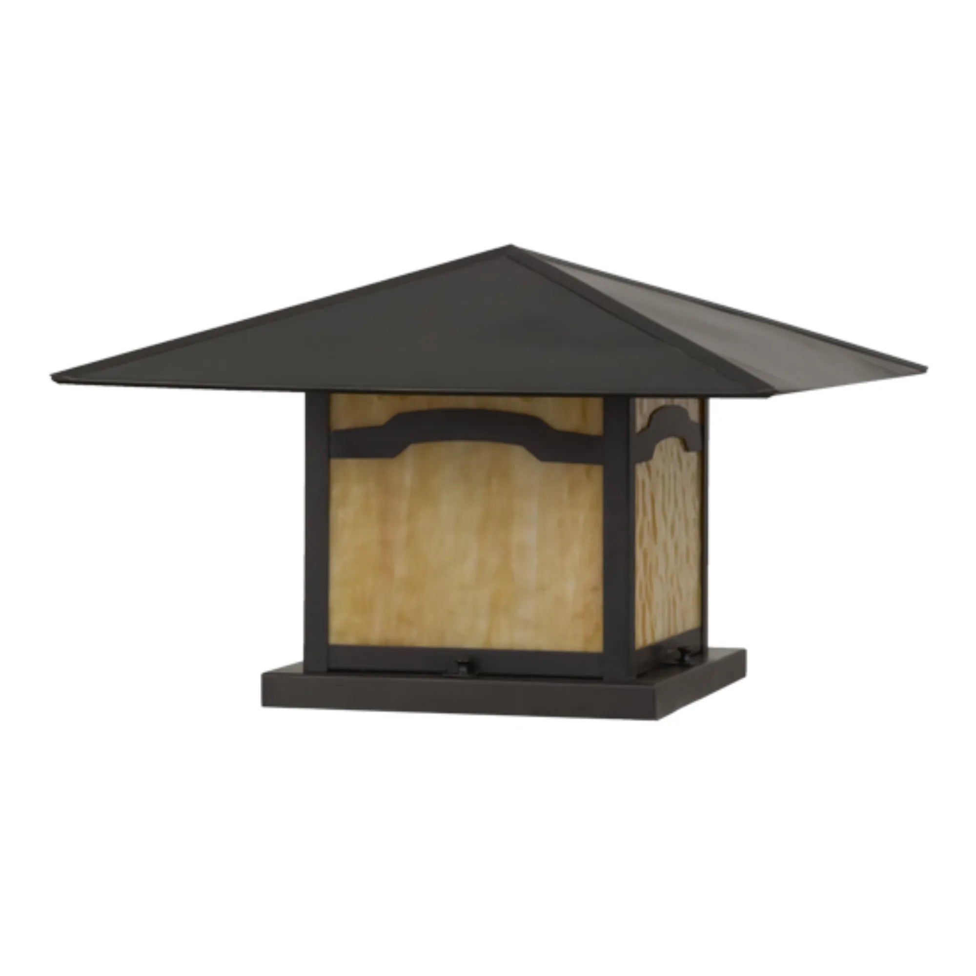 21.5"Sq Seneca Mountain View Pier Mount – Craftsman Brown – Wet-Rated – Meyda Lighting