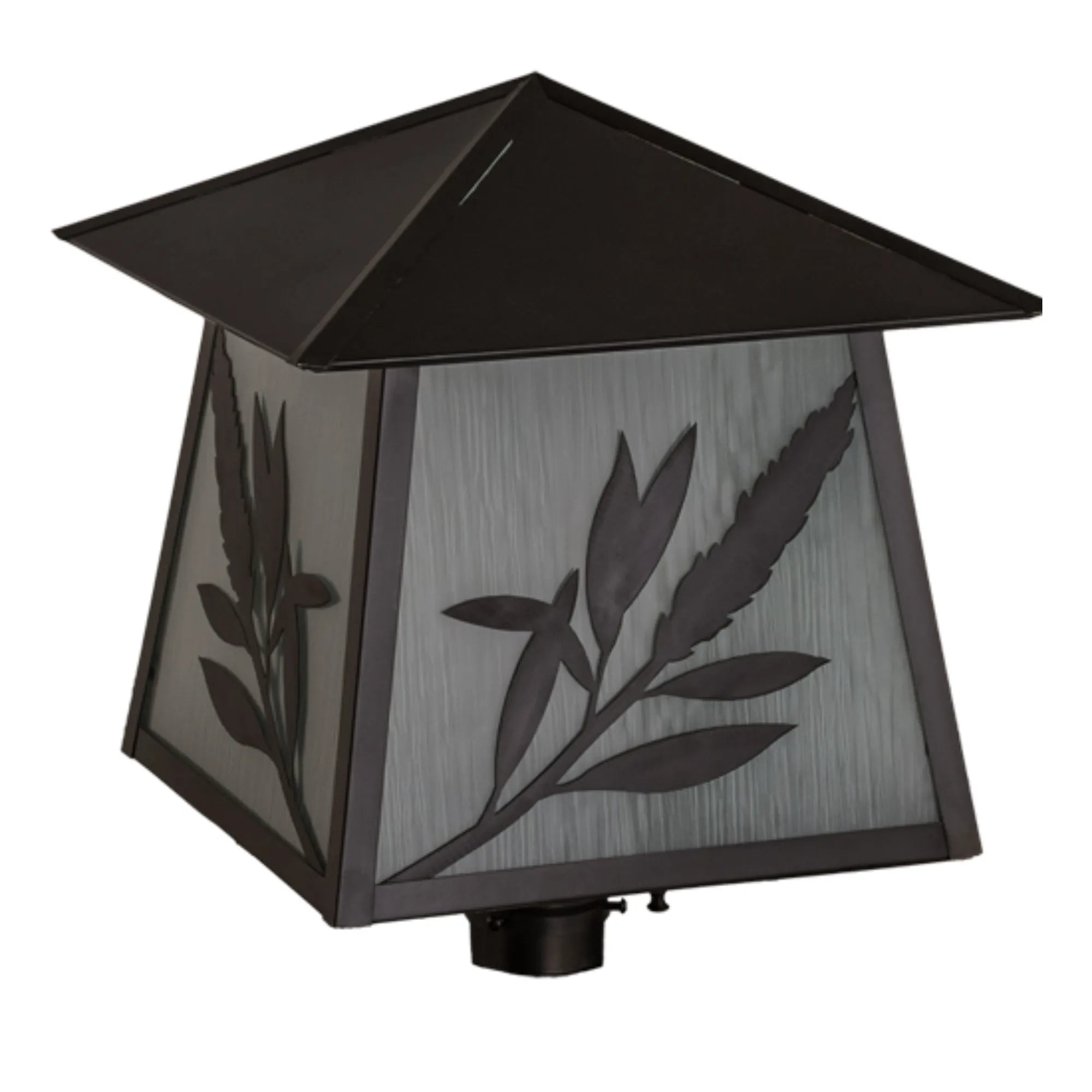 16"Sq Stillwater Willow Branch Post Mount – Craftsman Brown – Wet-Rated – Meyda Lighting