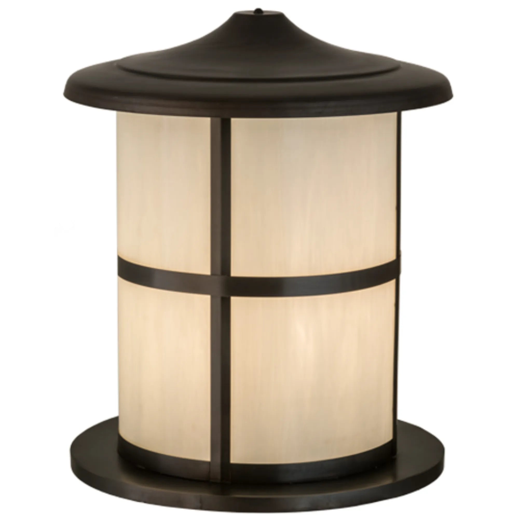 24" Wide Fulton Double Bar Mission Pier Mount – Craftsman Brown – Wet-Rated – Meyda Lighting