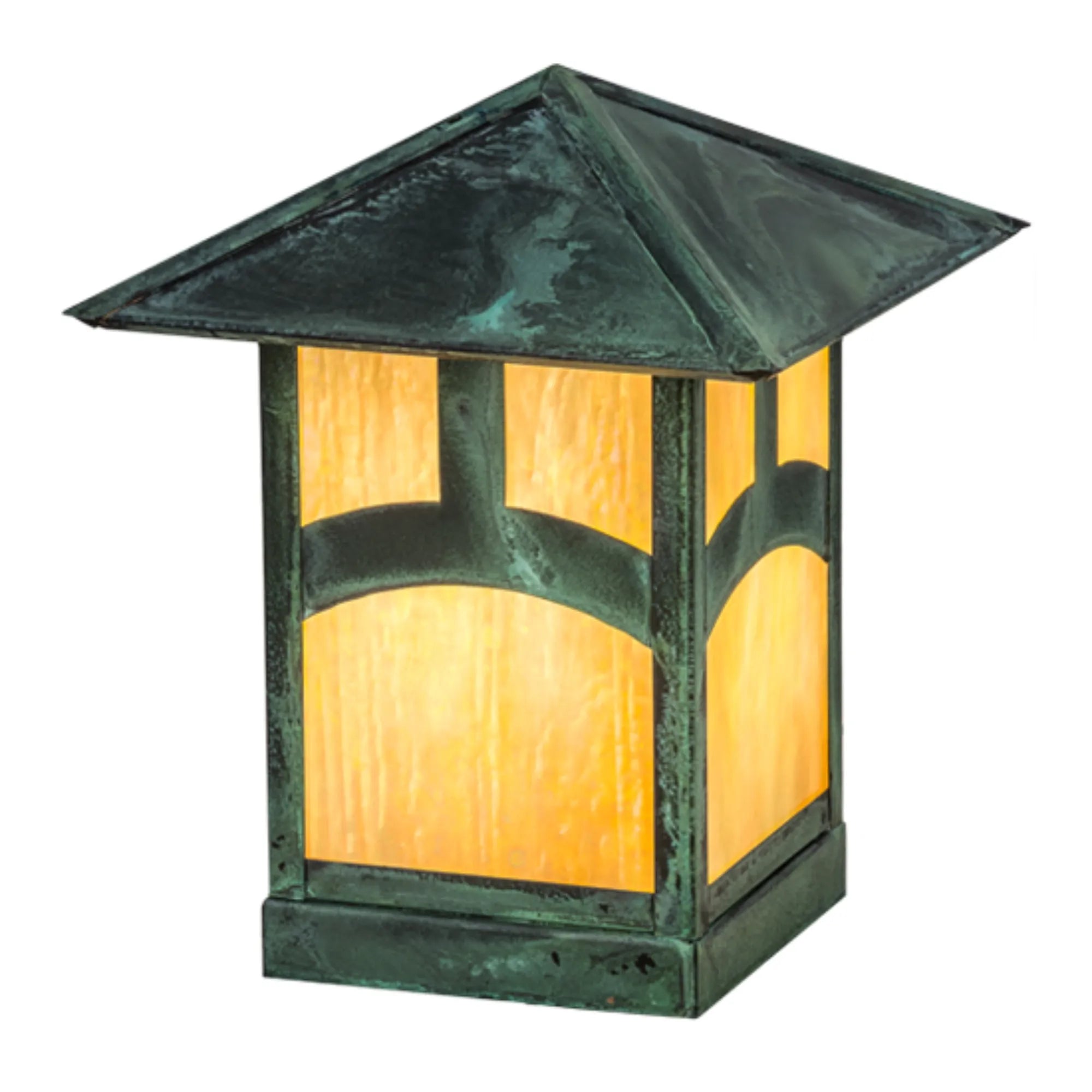 9" Square Seneca Hill Top Deck Light – Verdigris – Wet-Rated – Meyda Lighting