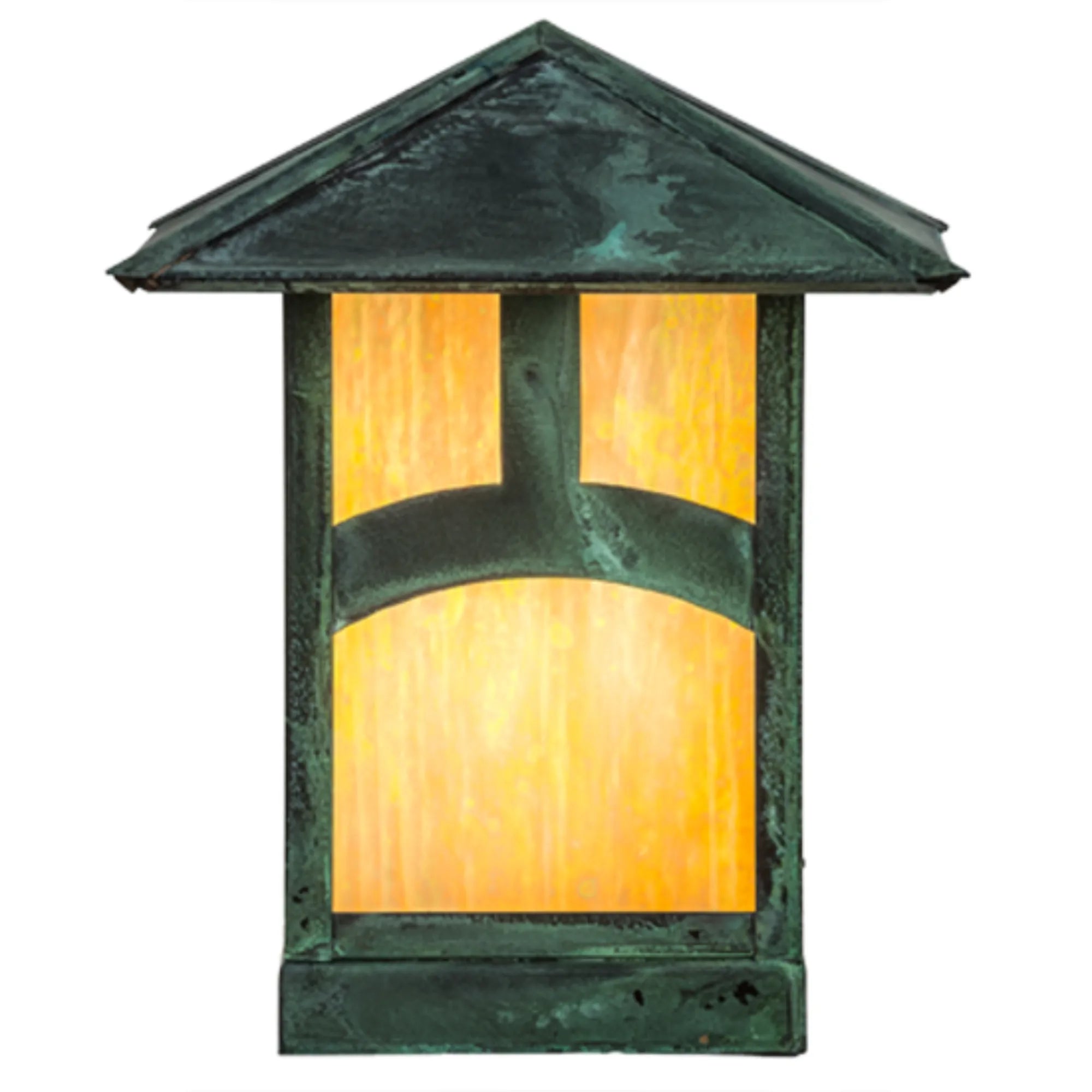 9" Square Seneca Hill Top Deck Light – Verdigris – Wet-Rated – Meyda Lighting