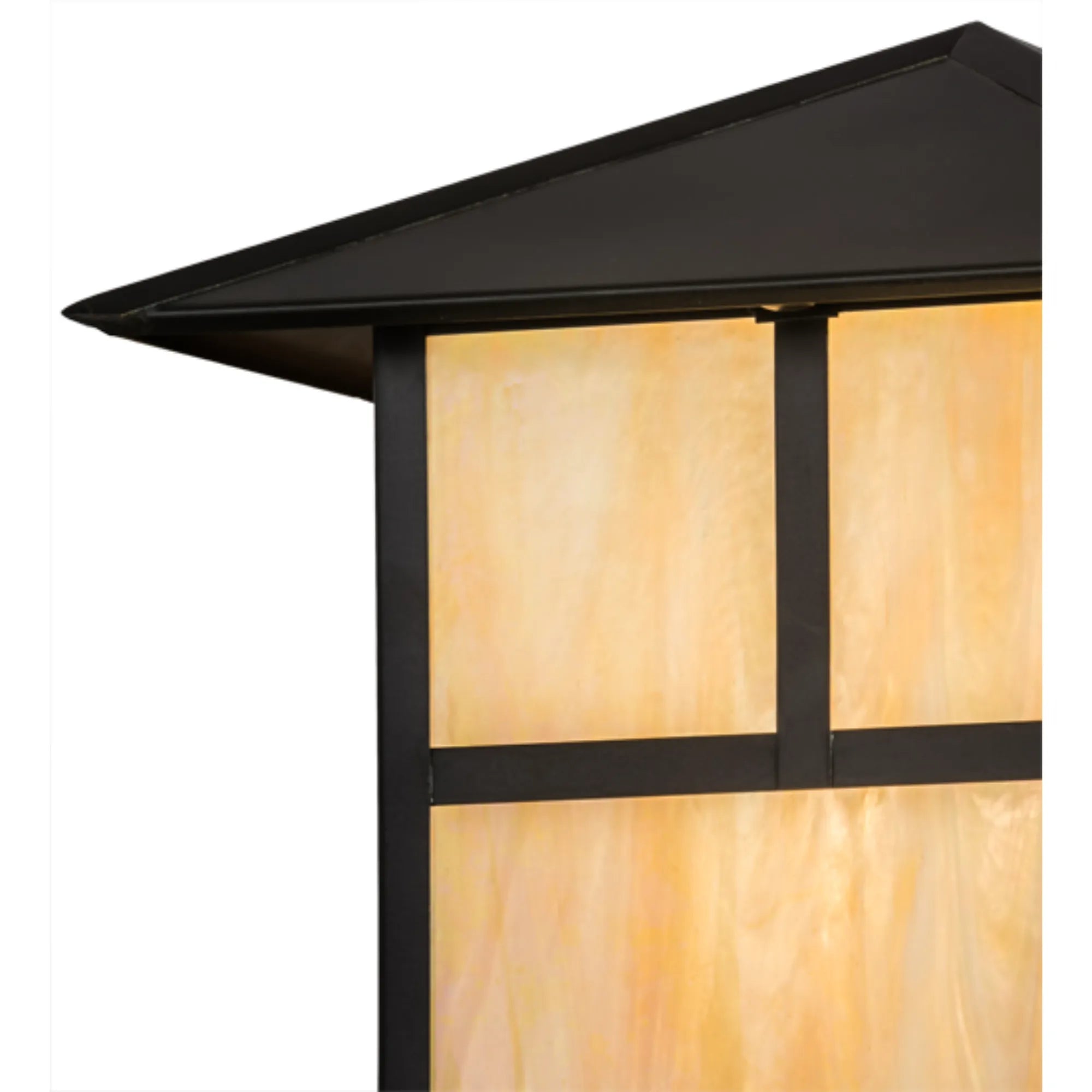 12" Square Seneca T Mission Post Mount – Craftsman Brown – Wet-Rated – Meyda Lighting