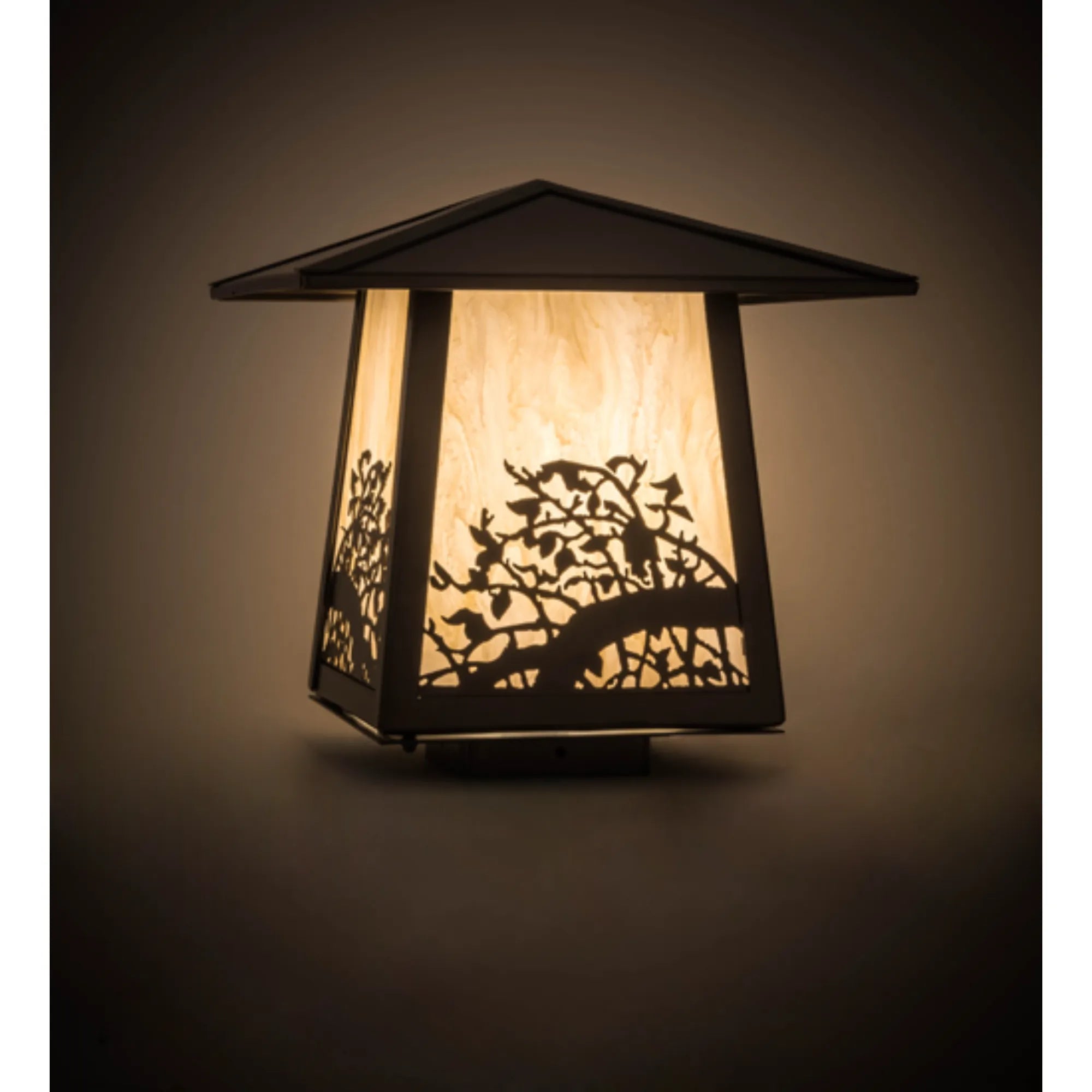12"Sq Apple Branch Post Mount – Oil Rubbed Bronze – Wet-Rated – Meyda Lighting