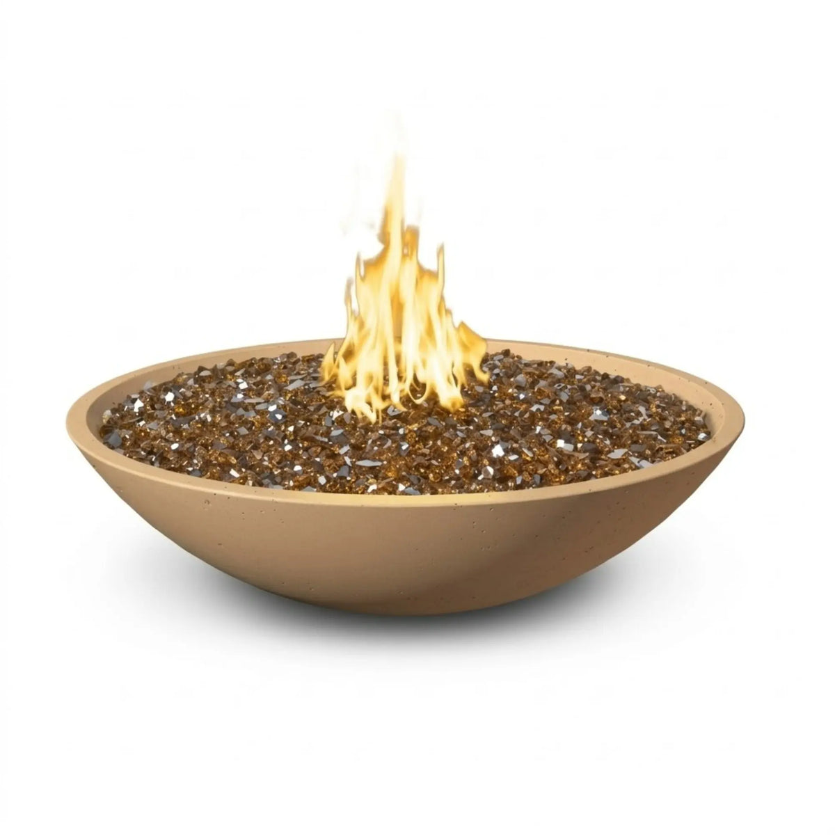 American Fyre Designs Marseille 40" Round GFRC Gas Fire Bowl American Fyre Designs