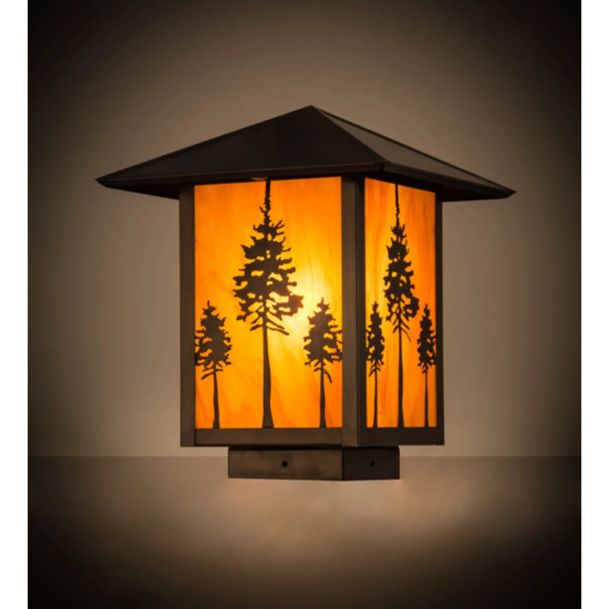 9"Sq Great Pines Deck Light – Craftsman Brown – Ambra Siena Idalight – Wet-Rated – Meyda Lighting