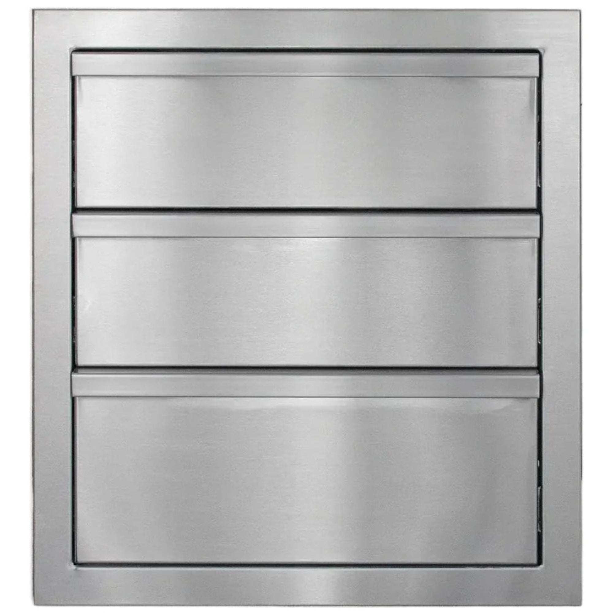 American Made Grills 18" Triple Drawer (DR3-18-AMG) — 3 Full-Extension Drawers, 304 SS, Flush Mount American Made Grills
