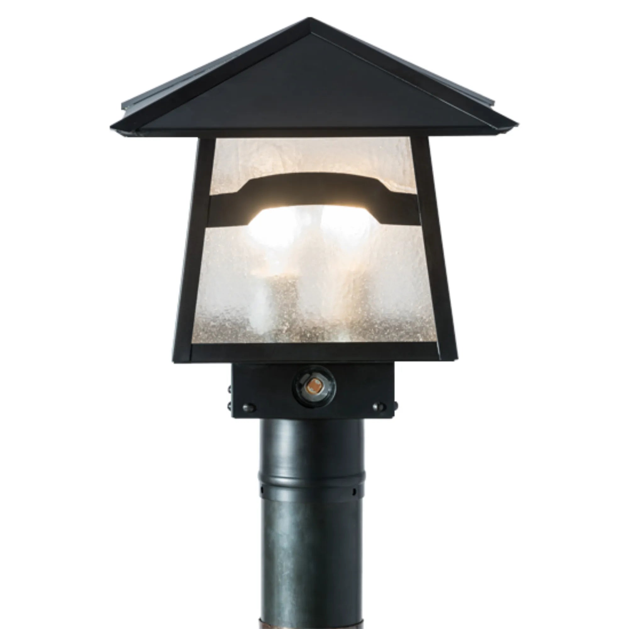 11.5" Square Stillwater Mountain View Post Mount – Craftsman Brown – Wet-Rated – Meyda Lighting