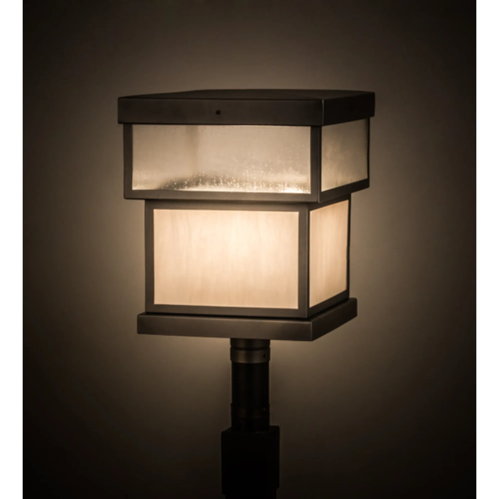 16"Sq Quadrato Stack Post Mount – PEWTER – Wet-Rated – Meyda Lighting