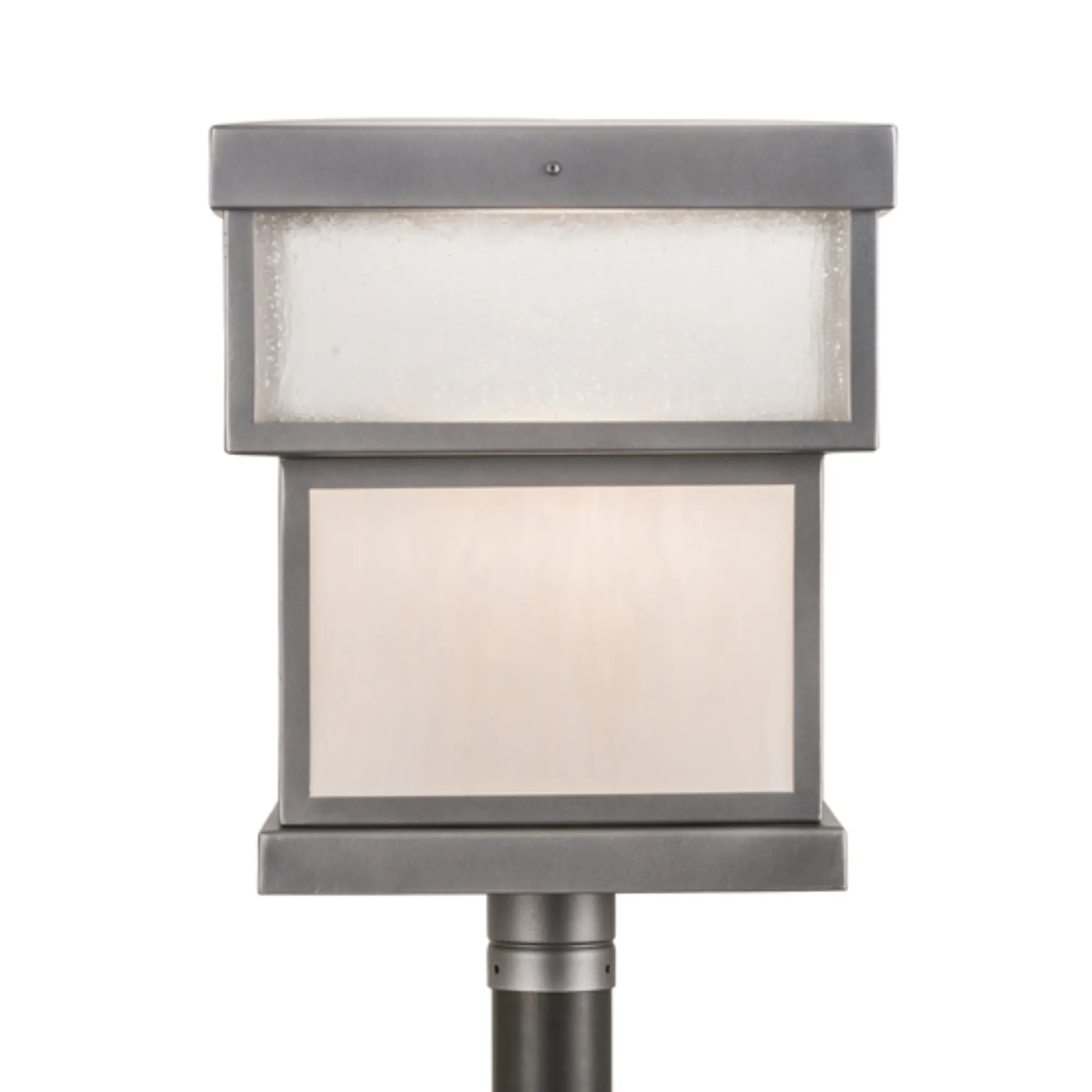 16"Sq Quadrato Stack Post Mount – PEWTER – Wet-Rated – Meyda Lighting