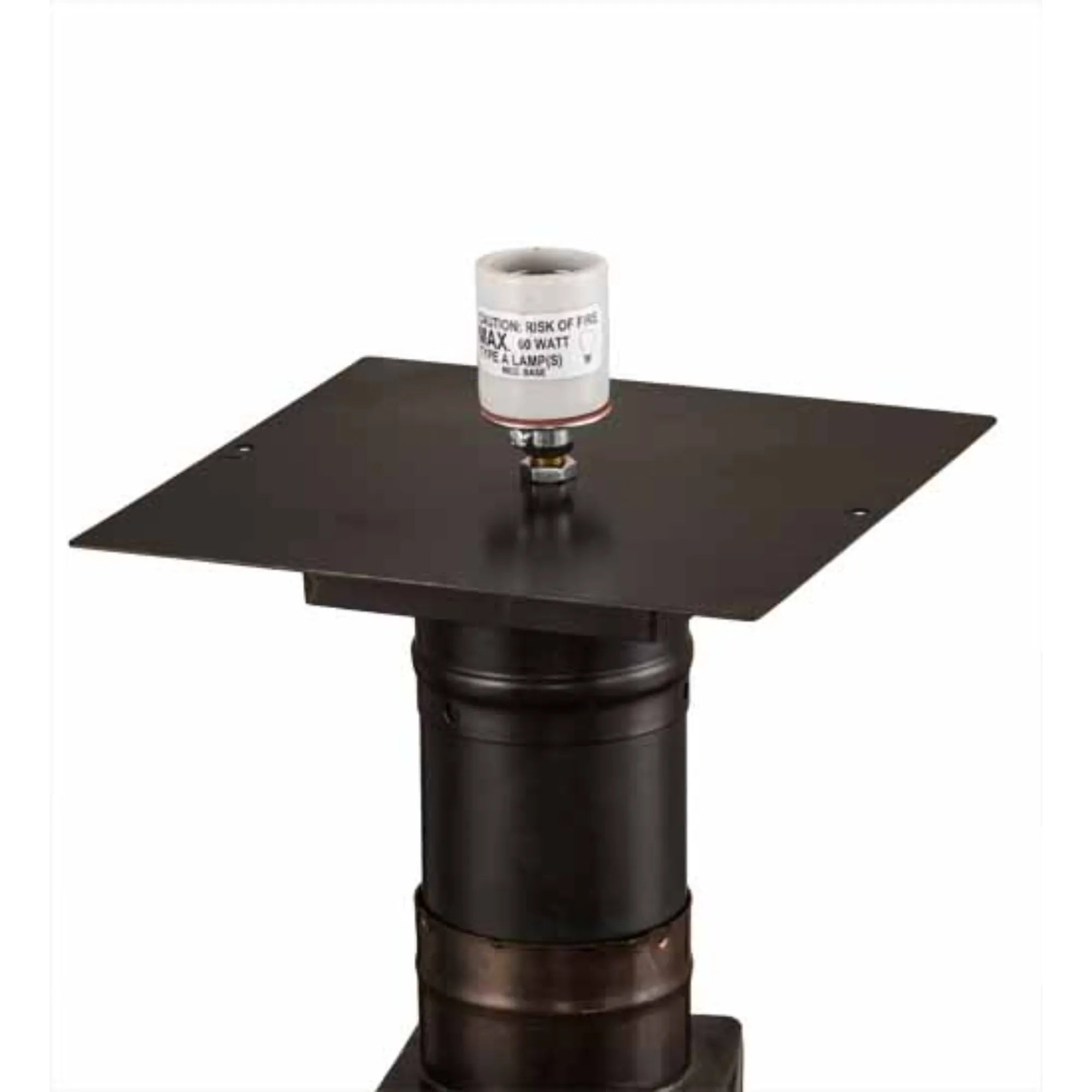 12" Square Seneca Hill Top W/ Bear Post Mount – Craftsman Brown – Wet-Rated – Meyda Lighting