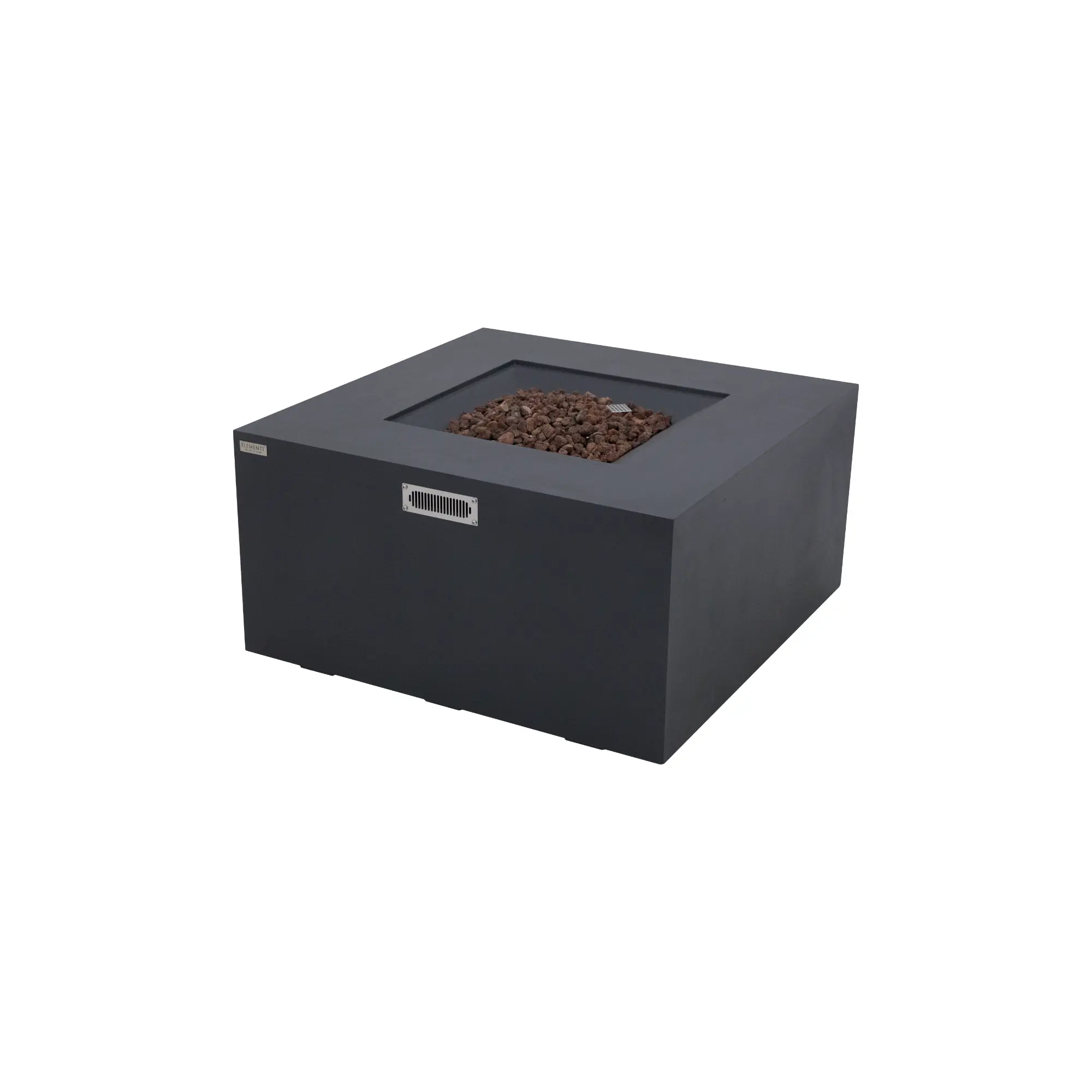 Rocky 43″ Square Concrete Liquid Propane Fire Table with Hidden Tank – Elementi