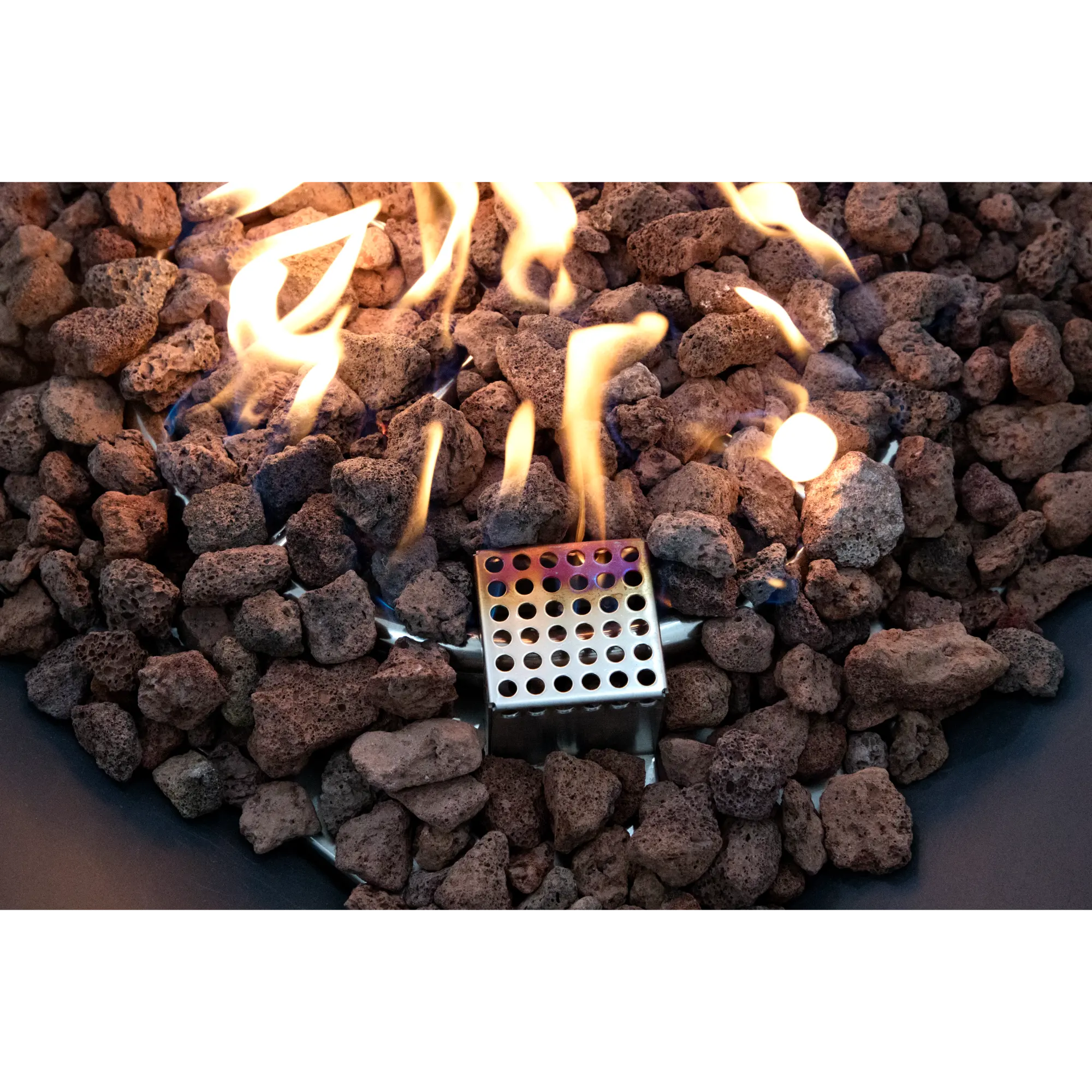 Rocky 43″ Square Concrete Liquid Propane Fire Table with Hidden Tank – Elementi