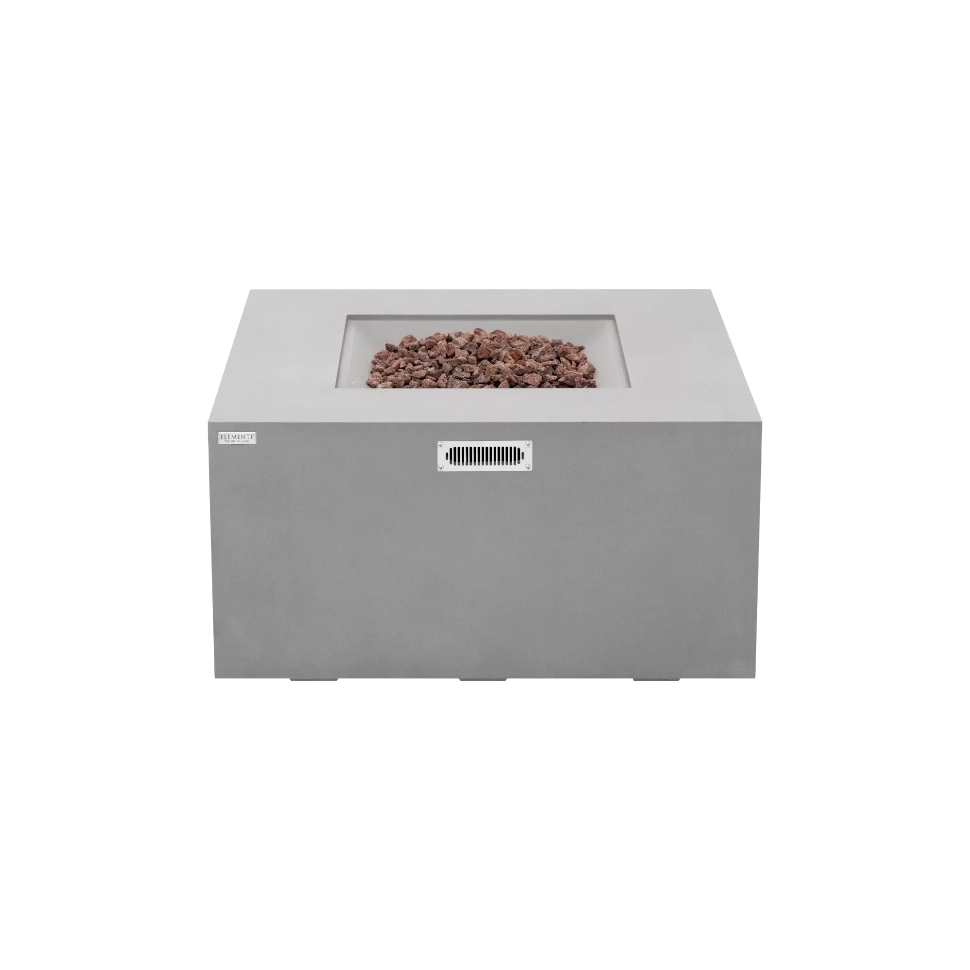 Rocky 43″ Square Concrete Liquid Propane Fire Table with Hidden Tank – Elementi
