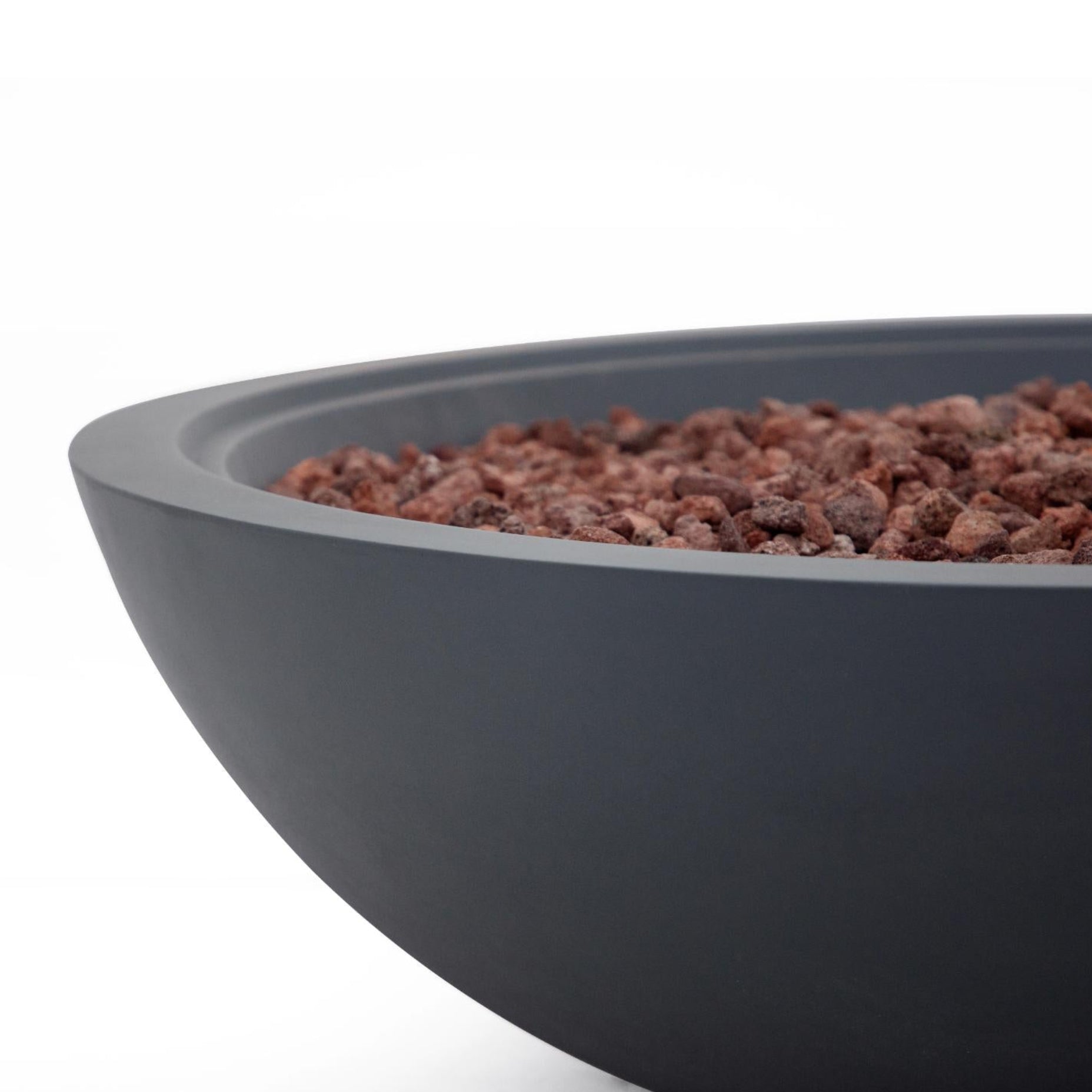 Rose Bowl 48″ Round Concrete Gas Fire Pit – Elementi Plus