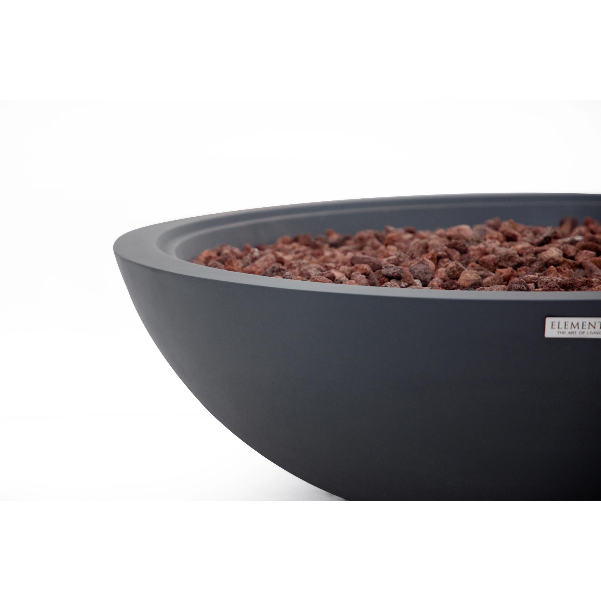 Rose Bowl 48″ Round Concrete Gas Fire Pit – Elementi Plus