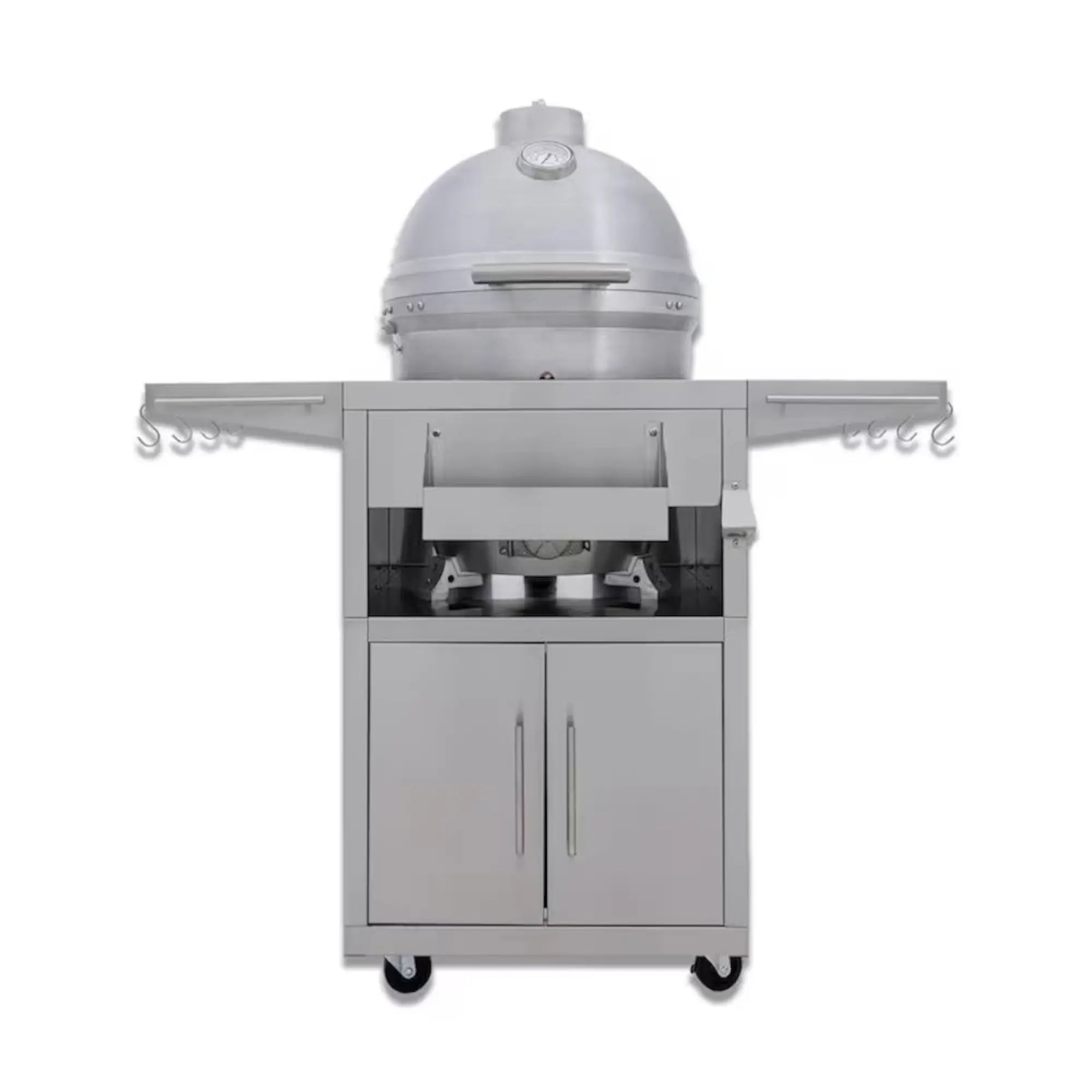 Blaze 20-Inch Cast Aluminum Kamado Freestanding Charcoal Grill with Cart