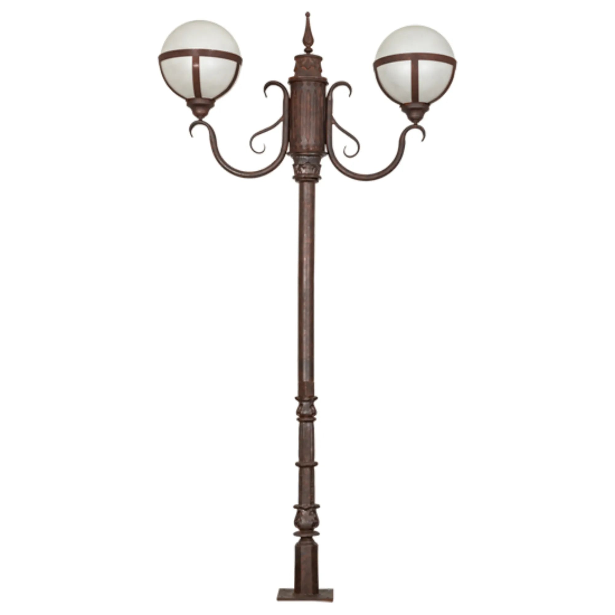 84" High Bola Tavern Street Lamp – Rusty Nail – Contrail Mist Idalight – Wet-Rated – Meyda Lighting