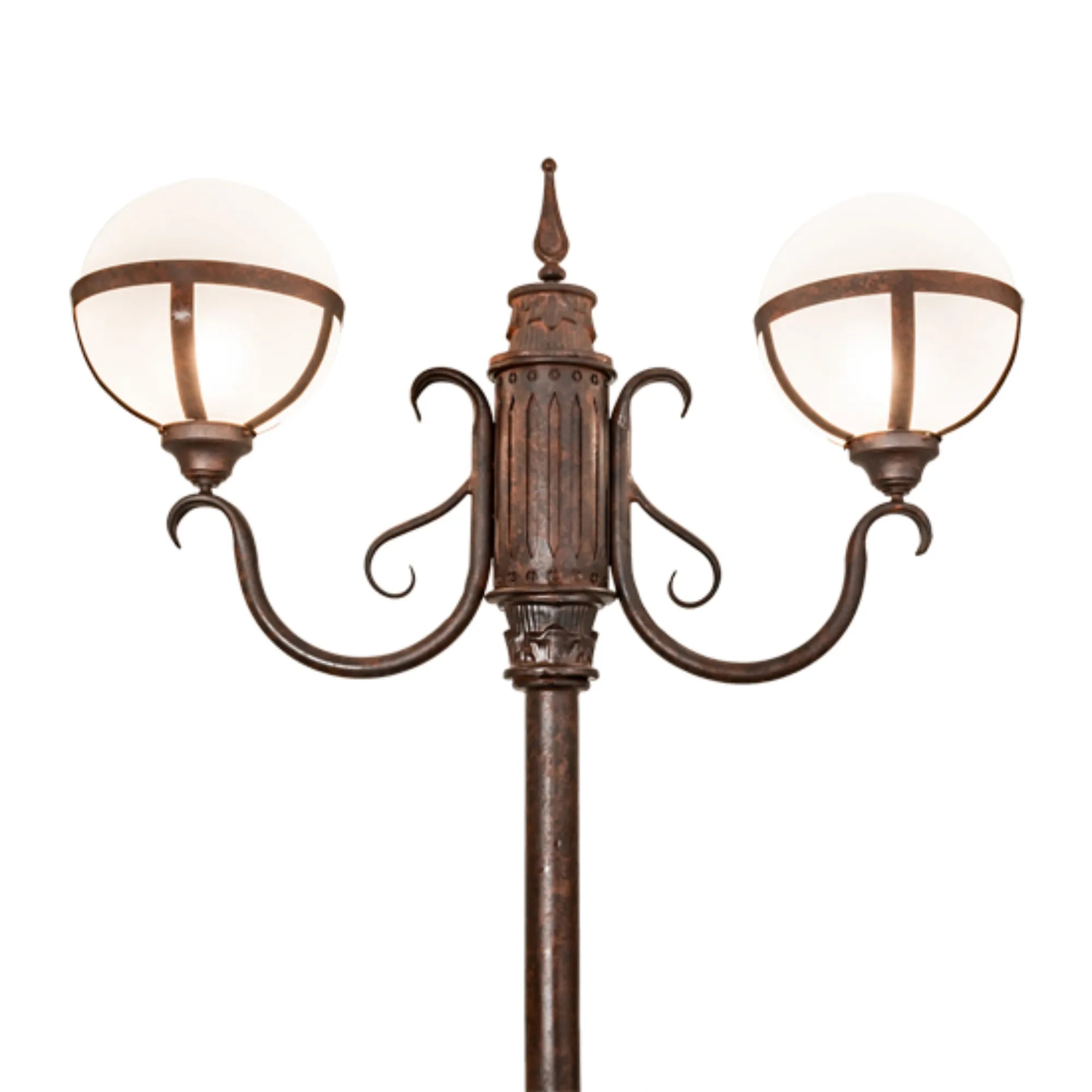 84" High Bola Tavern Street Lamp – Rusty Nail – Contrail Mist Idalight – Wet-Rated – Meyda Lighting