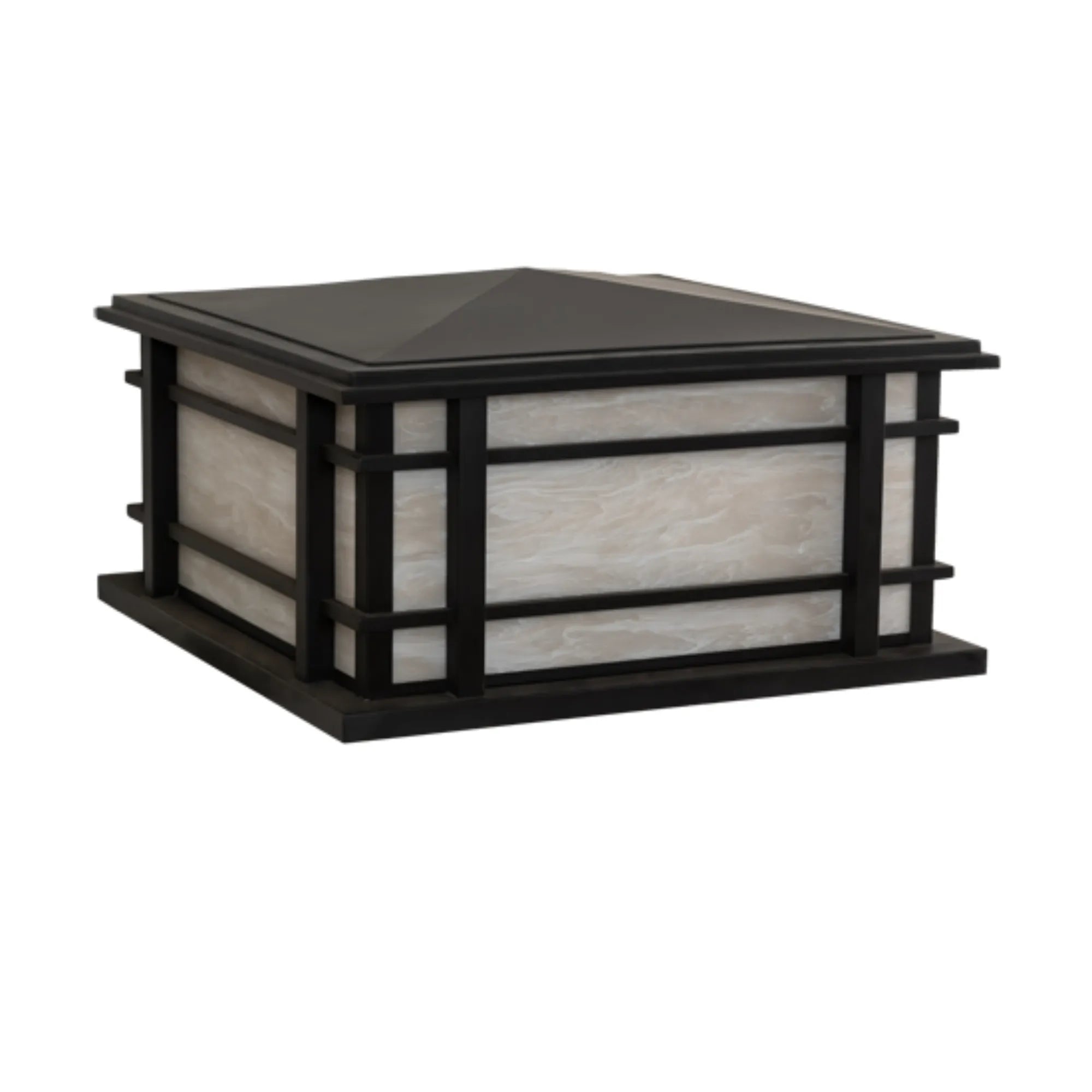 26" Square Rochester Pier Mount – Craftsman Brown – Fleshtone Idalight – Wet-Rated – Meyda Lighting