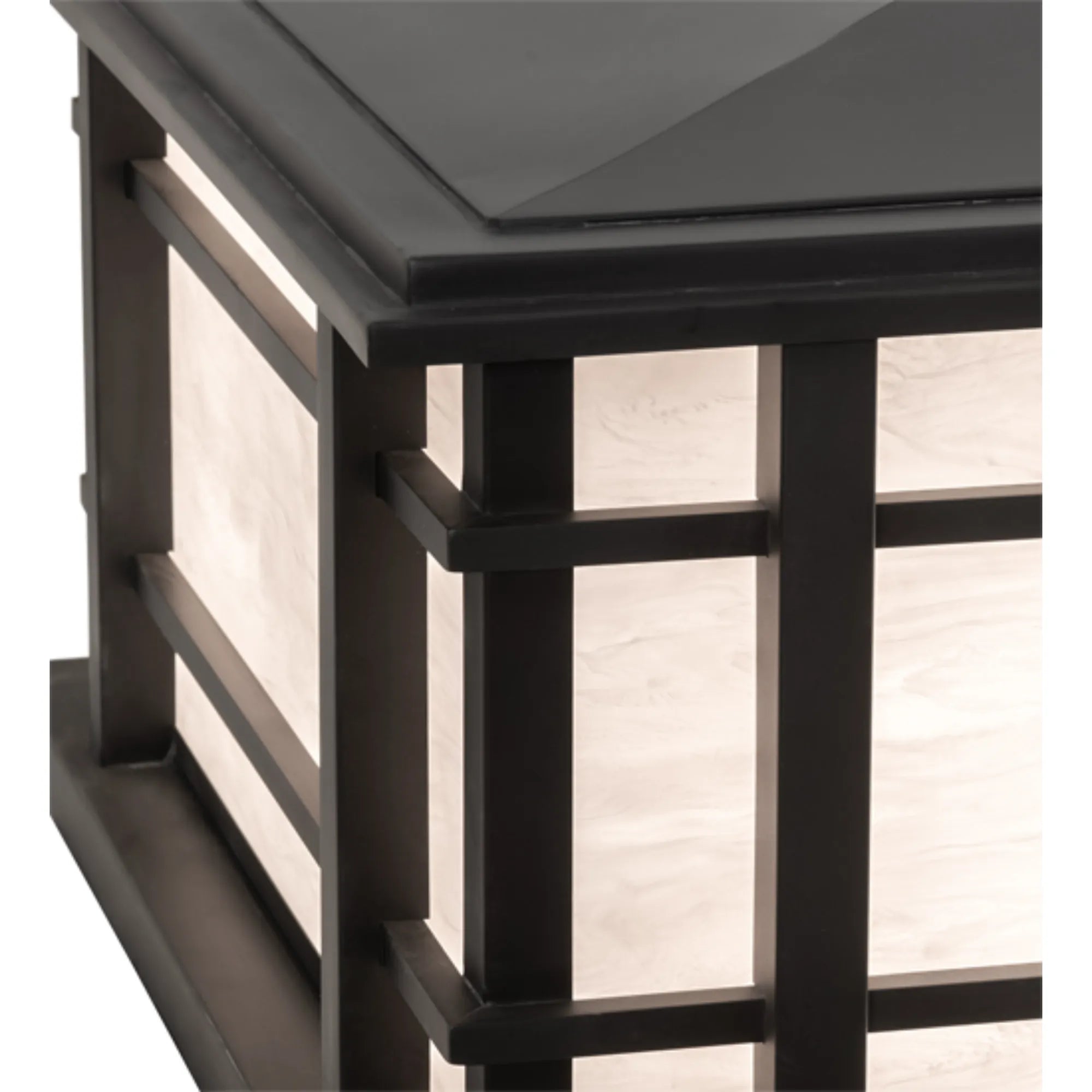 26" Square Rochester Pier Mount – Craftsman Brown – Fleshtone Idalight – Wet-Rated – Meyda Lighting